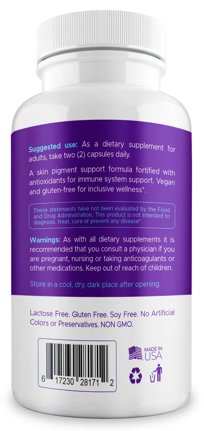 Aura Vitamins Vitiligo Capsules 60 Count | Support Skin Pigmentation & Reduce White Spots - Image 8