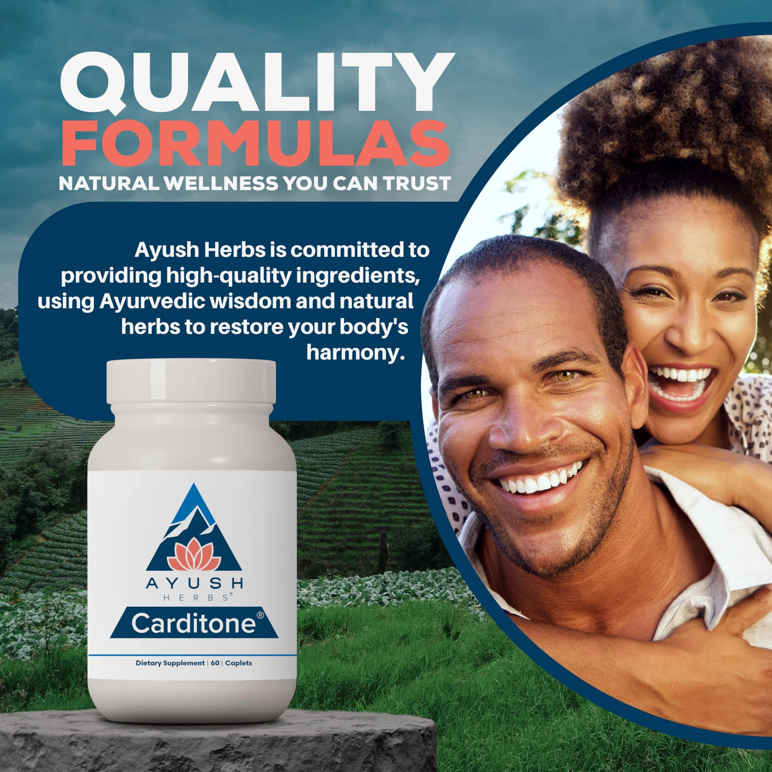 Ayush Herbs Carditone – Natural Heart Health Supplement with Rauwolfia, Arjuna, Calcium & Magnesium | 60 Vegetarian Caplets - Image 7