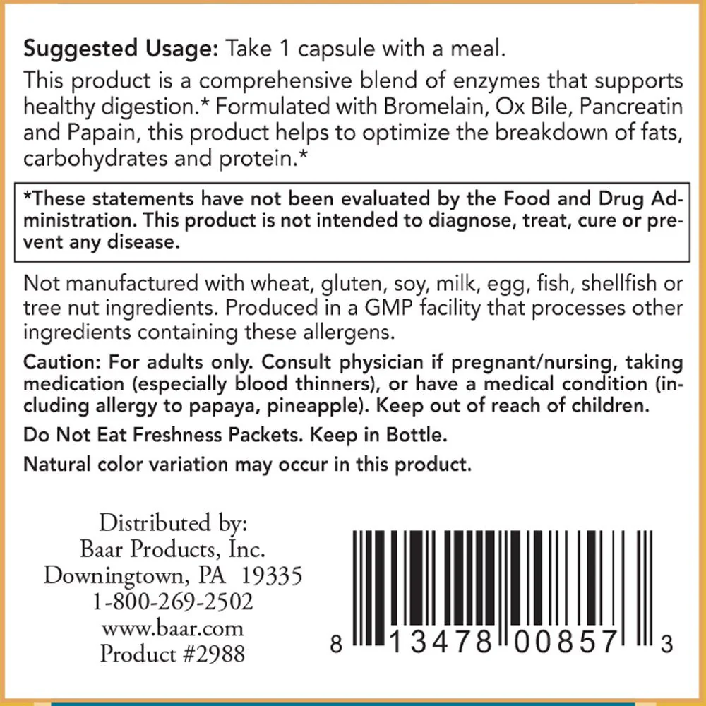 Baar Super Digestive Enzymes - 90 Capsules (Pack of 2) - Image 6