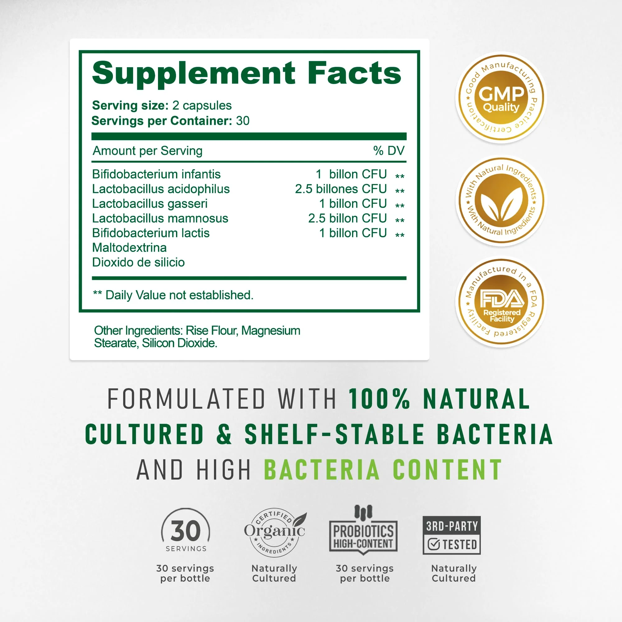 Bacterium Plus, Natural Product, Vegetarian Capsules, General Well-Being - 60 Count - Pack of 1 - Image 5