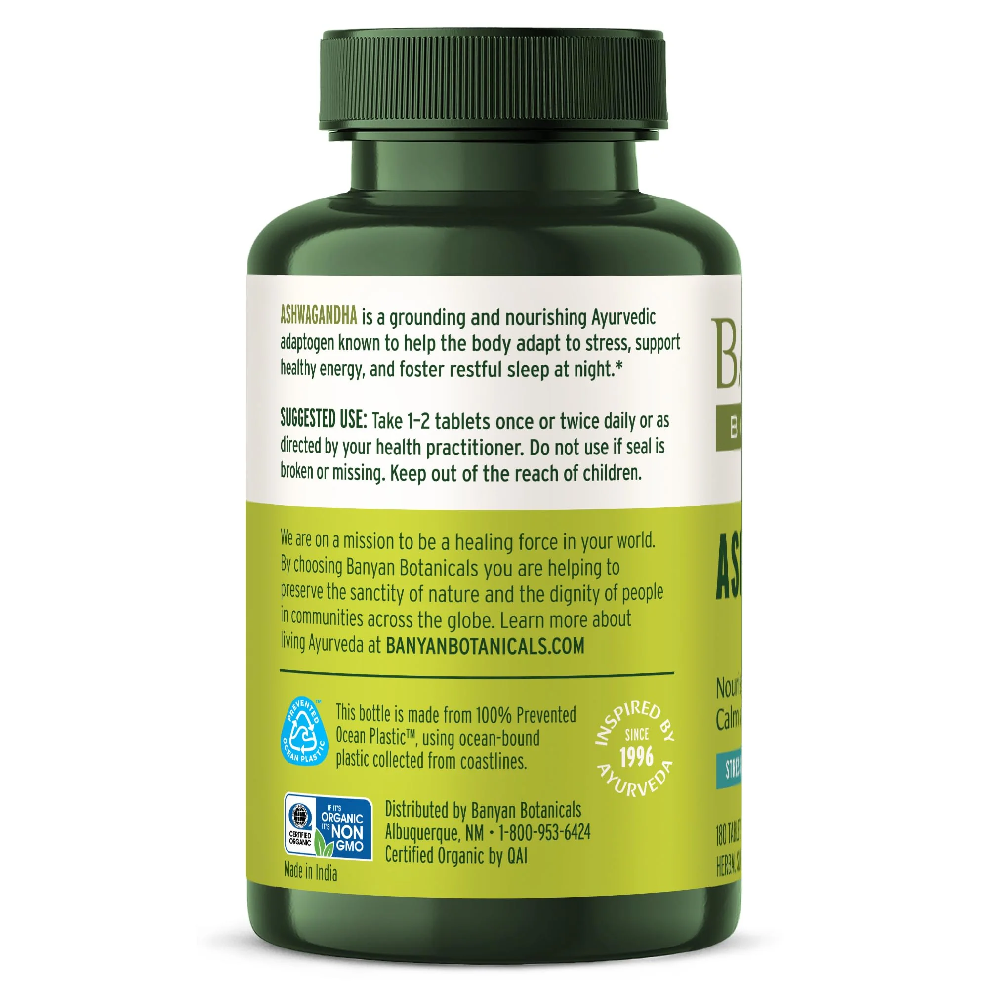 Banyan Botanicals Ashwagandha Tablets – Organic Ashwagandha Root, Non-GMO, Vegan – 180 Tablets - Image 13