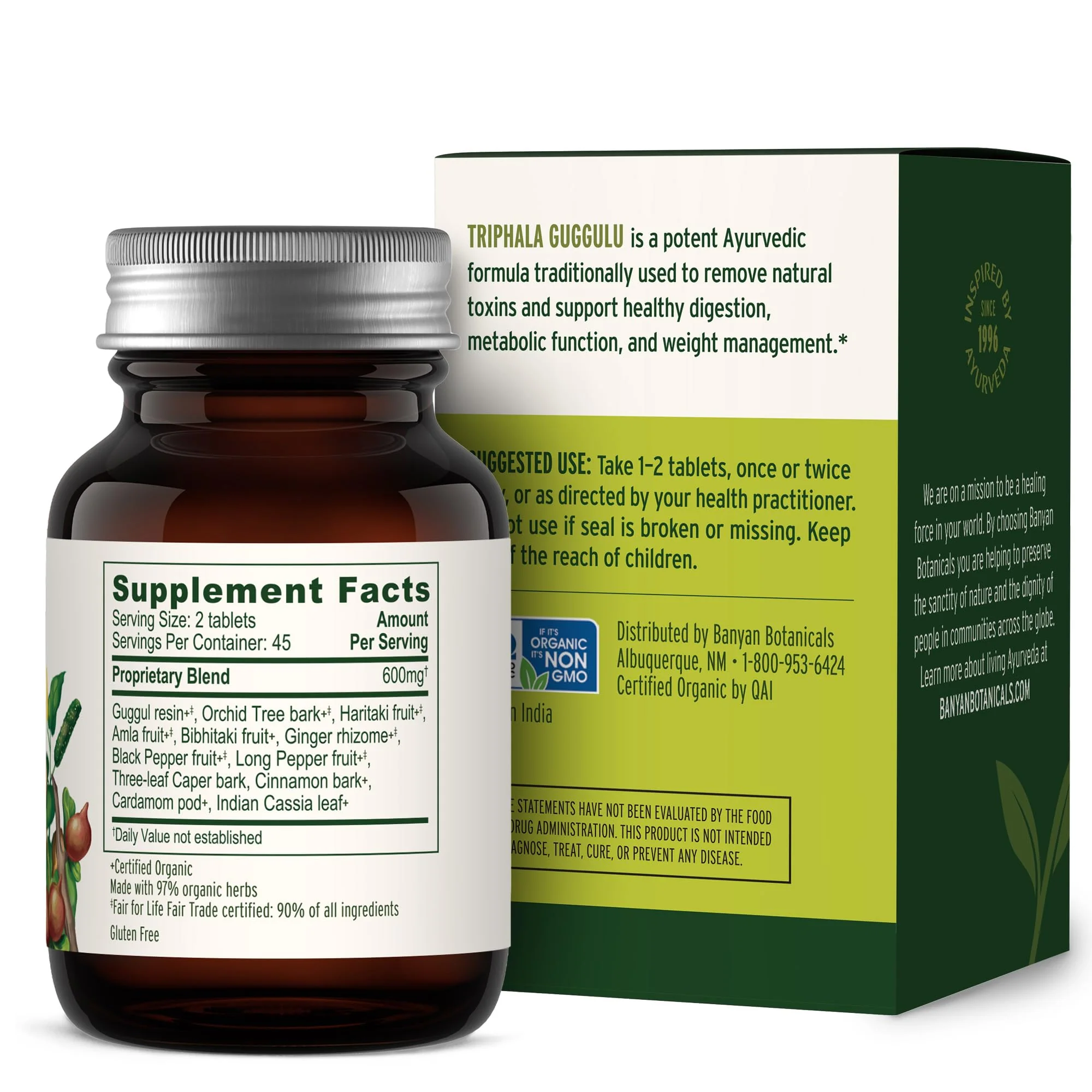 Banyan Botanicals Triphala Guggulu – Organic Triphala with Guggulu Resin | 90 Tablets – Vegan, Non-GMO - Image 7