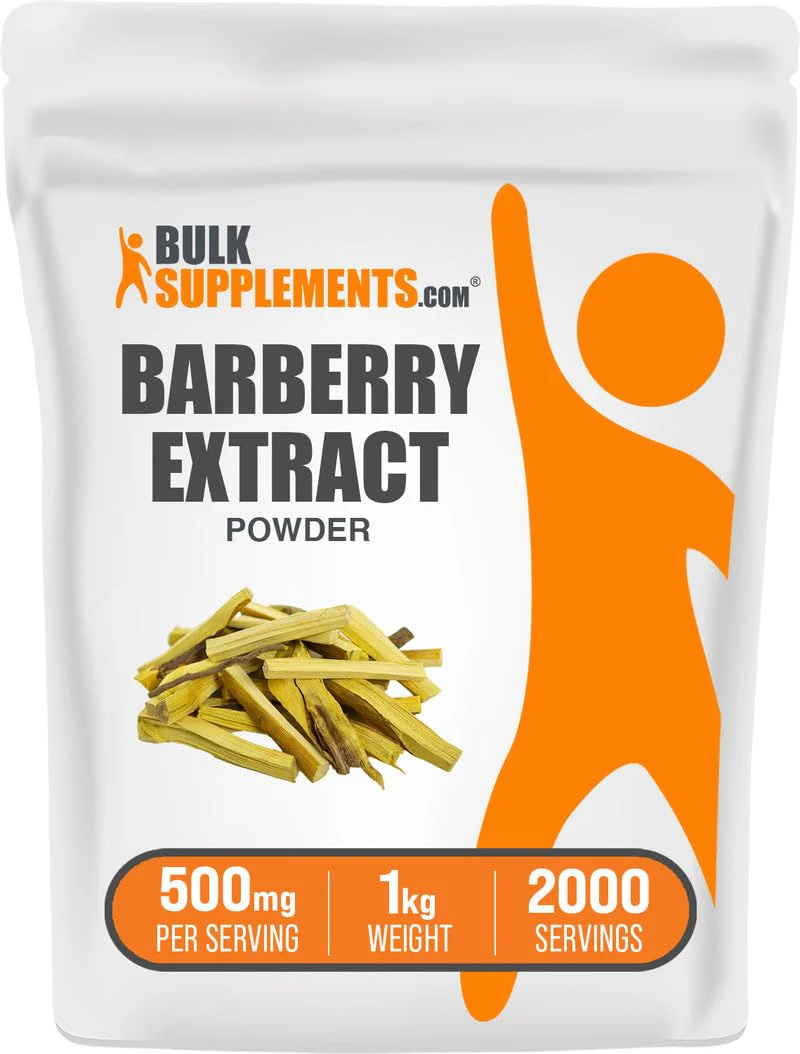 Barberry Extract Powder - BulkSupplements.com | 500 mg per Serving, 1kg, Vegan & Gluten Free