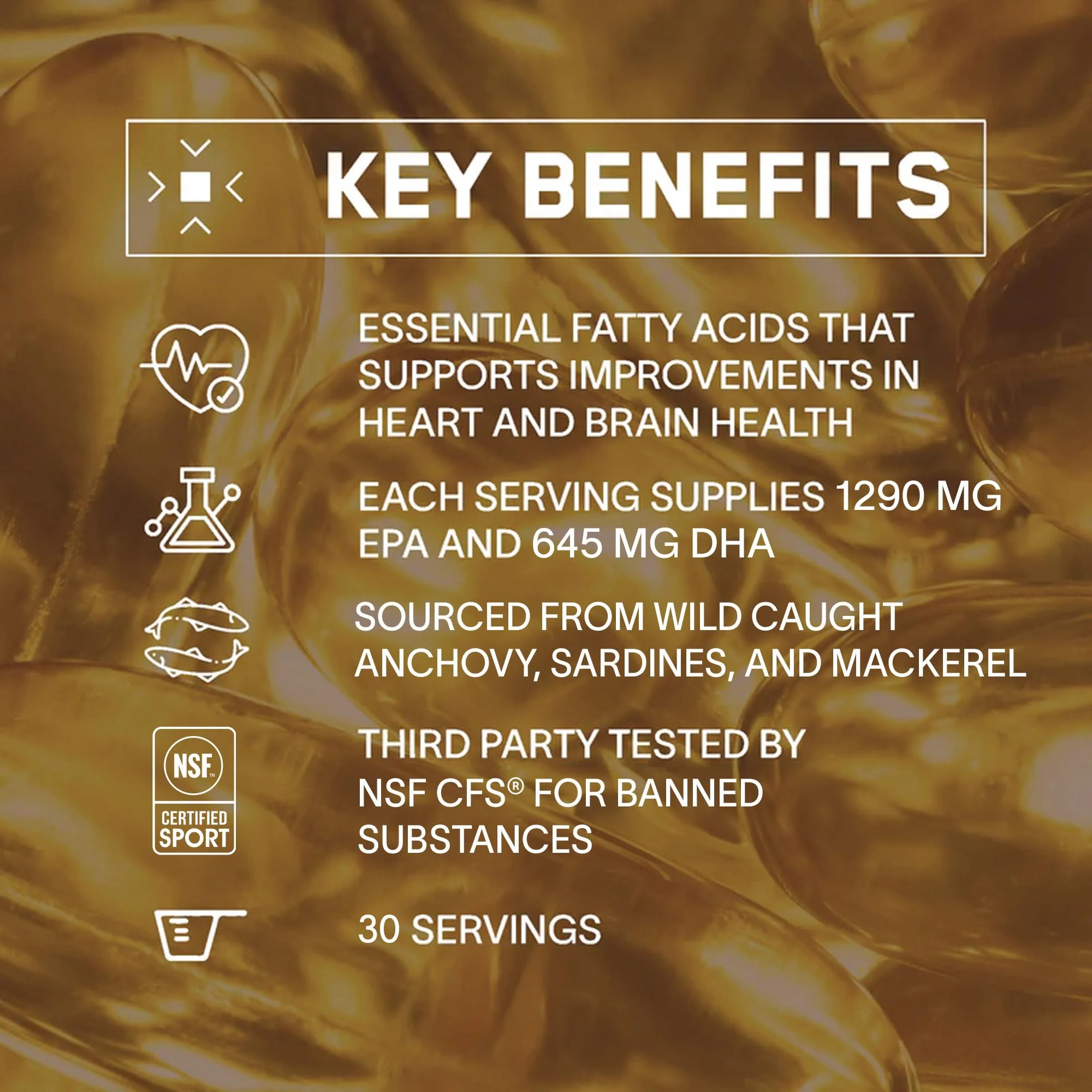 BARE PERFORMANCE NUTRITION BPN Strong Omega Fish Oil Soft Gel – 1290mg per Capsule, Wild-Caught, IFOS Certified - Image 3