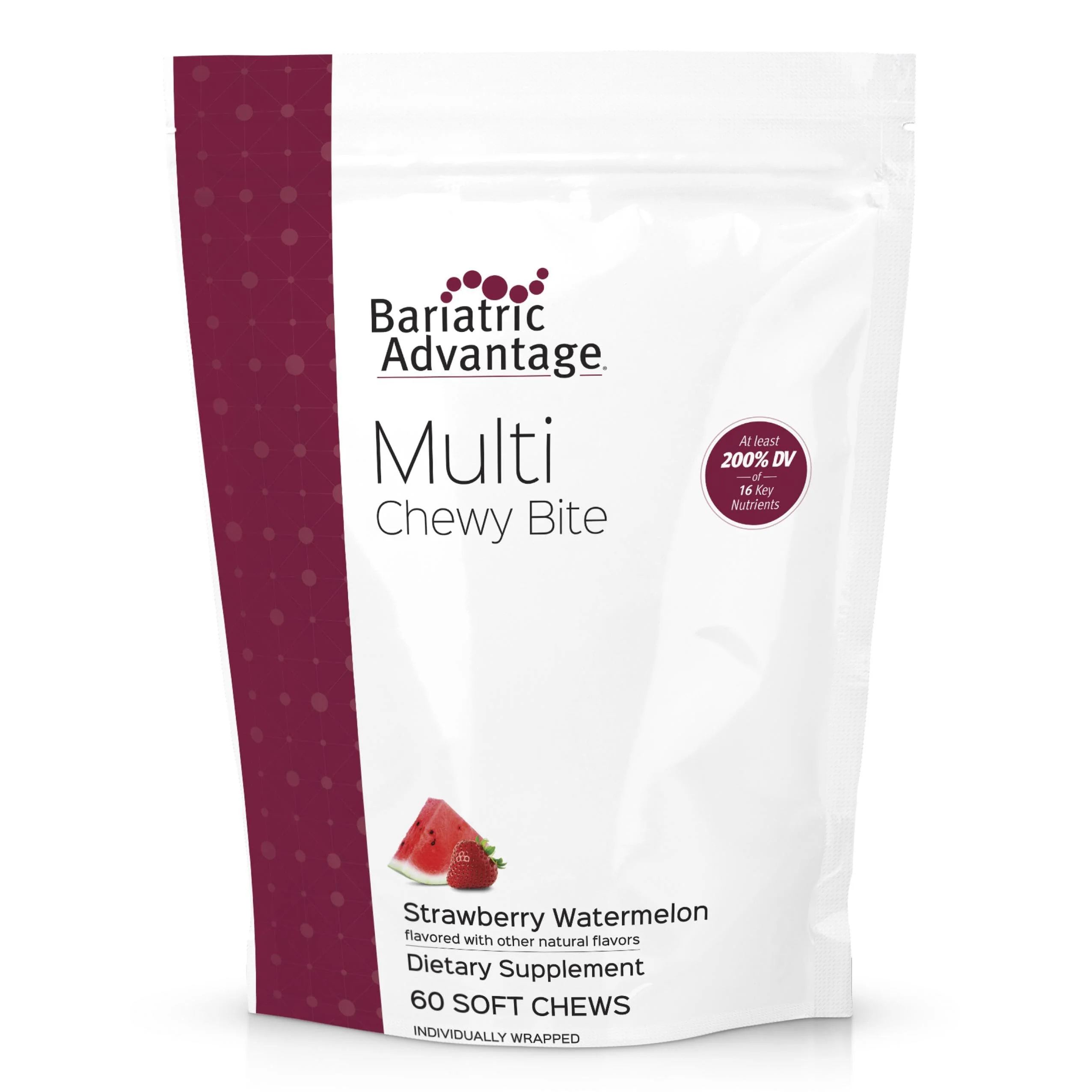 Bariatric Advantage Multi Chewy Bite – Soft Chew Multivitamin for Bariatric Patients, Strawberry Watermelon, 60 Count - Image 8