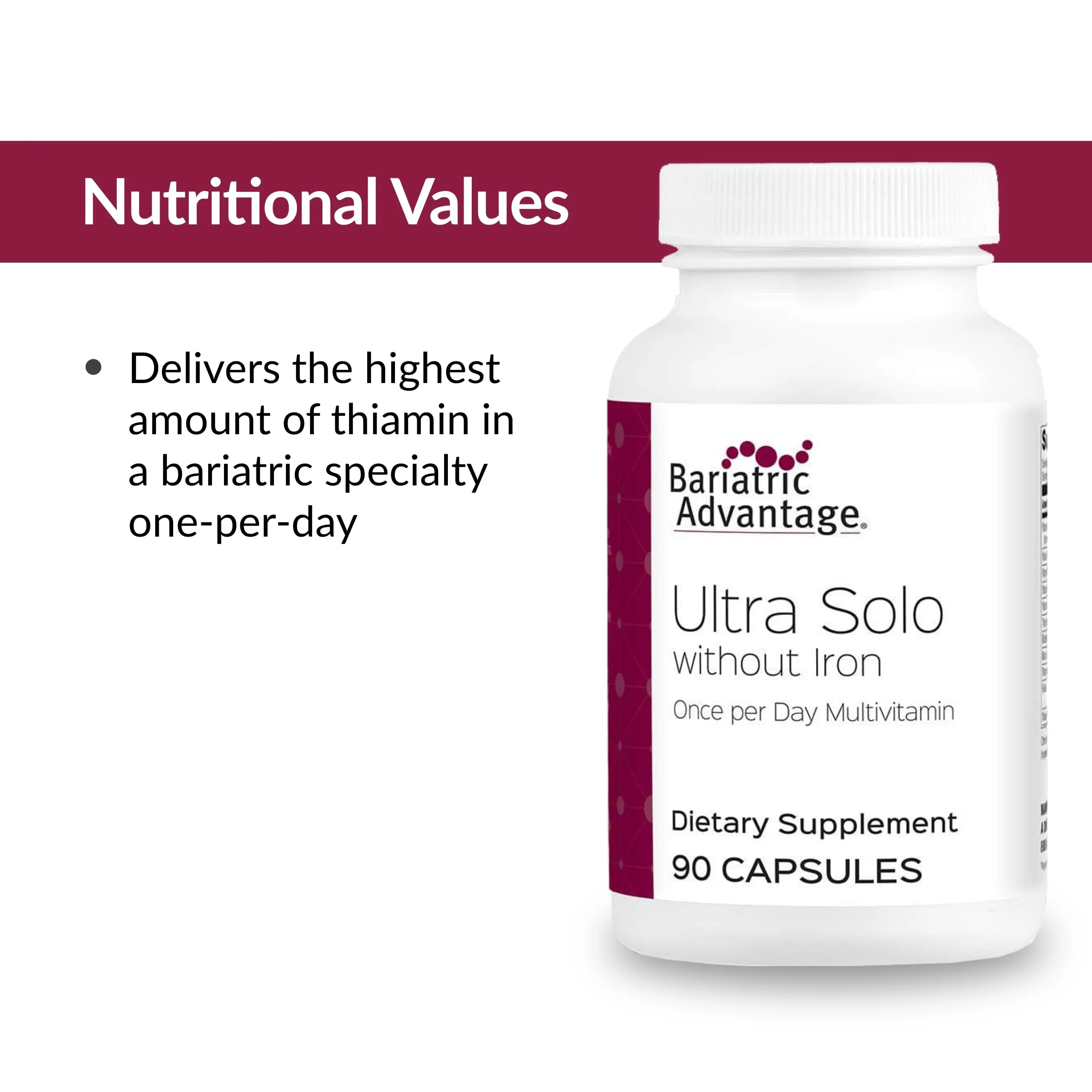 Bariatric Advantage Ultra Solo Without Iron – Once-Per-Day Bariatric Multivitamin (Gluten-Free) – 90 Count - Image 5