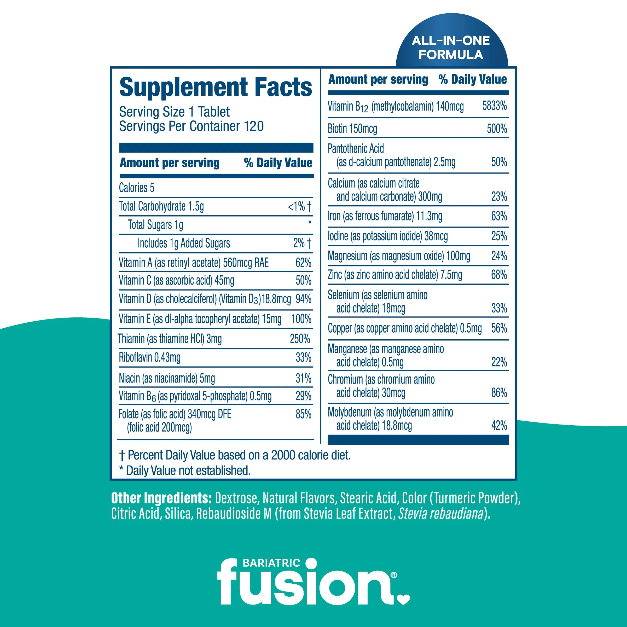 Bariatric Fusion Multivitamin with Iron – Complete Chewable (Tropical) for Gastric Bypass & Sleeve Gastrectomy | One Month Supply - Image 4