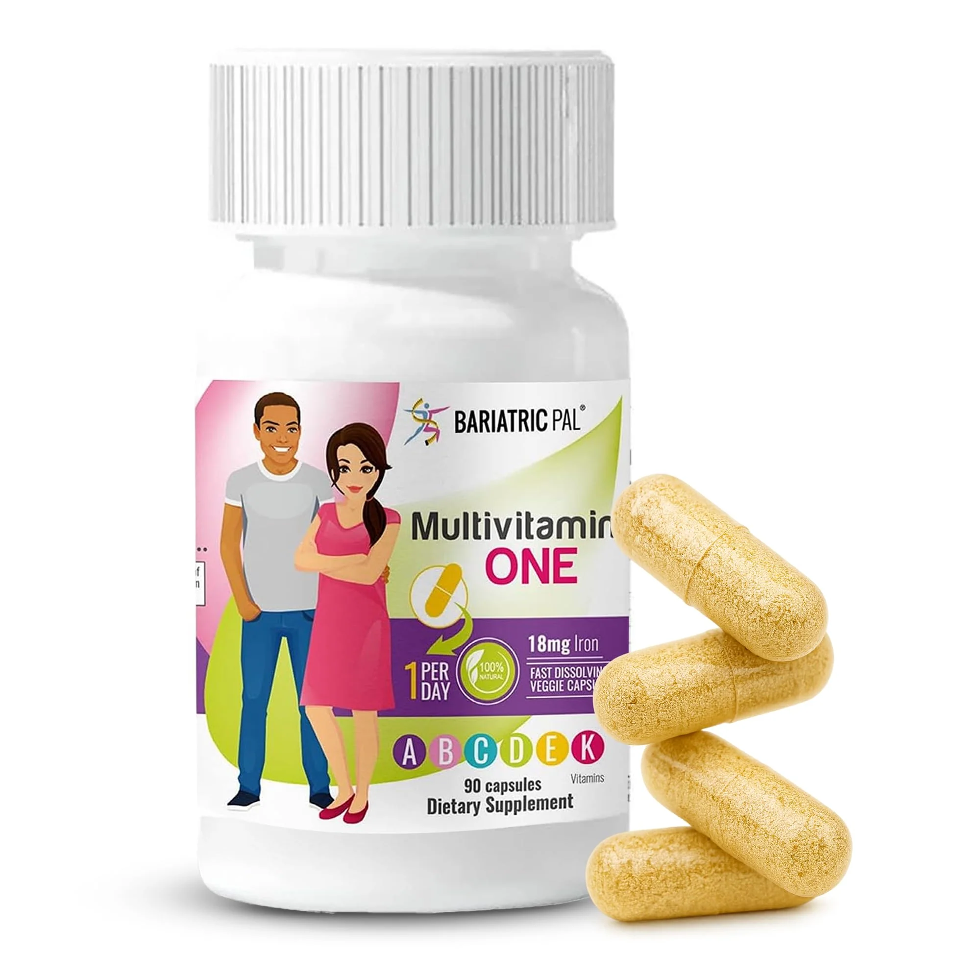 BariatricPal Multivitamin ONE — 1 Daily Capsule with 18 mg Iron | 90 Count - Image 10
