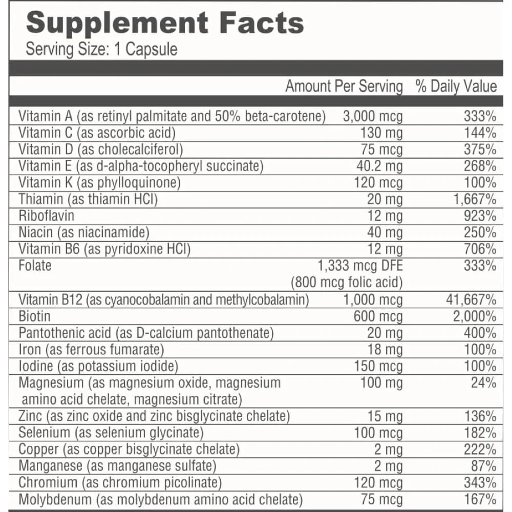 BariatricPal Multivitamin ONE — 1 Daily Capsule with 18 mg Iron | 90 Count - Image 18