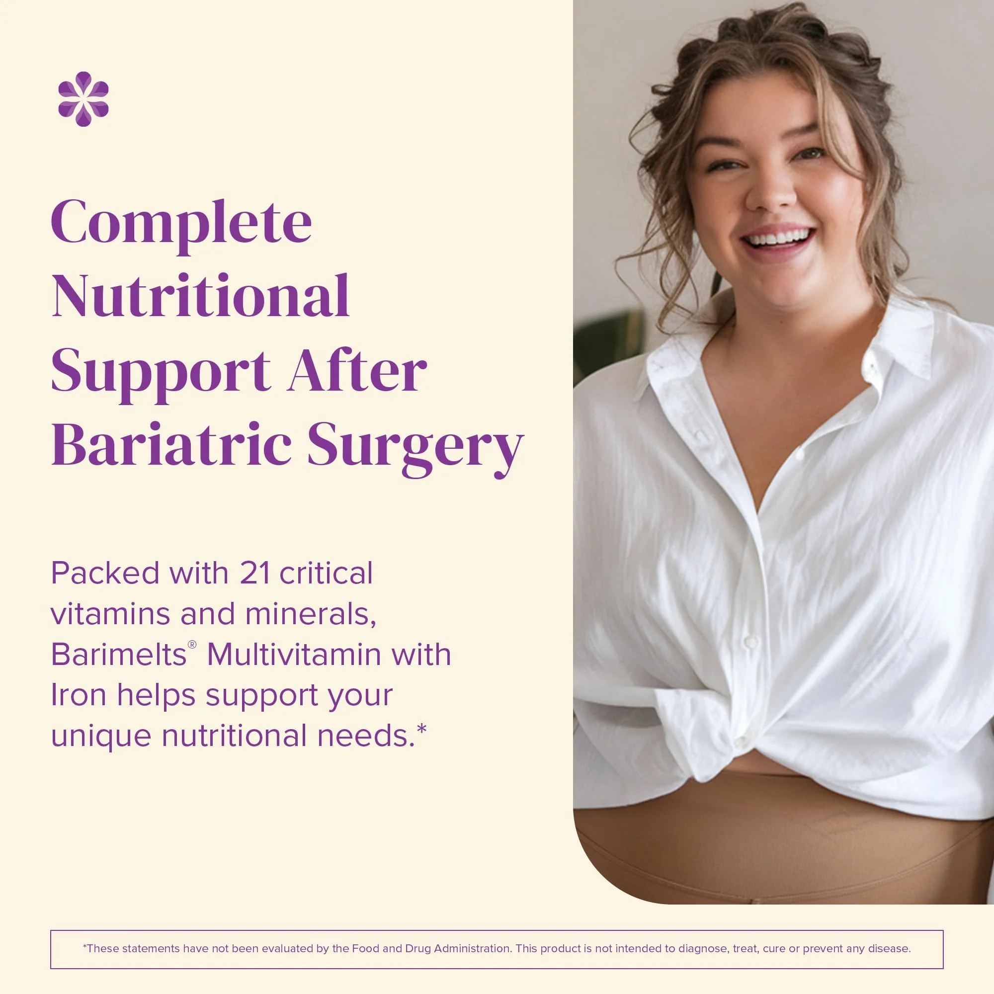 BariMelts Bariatric Multivitamin with Iron – 60 Fast-Dissolving Tablets, Sugar-Free, Natural Fruit Flavor - Image 3