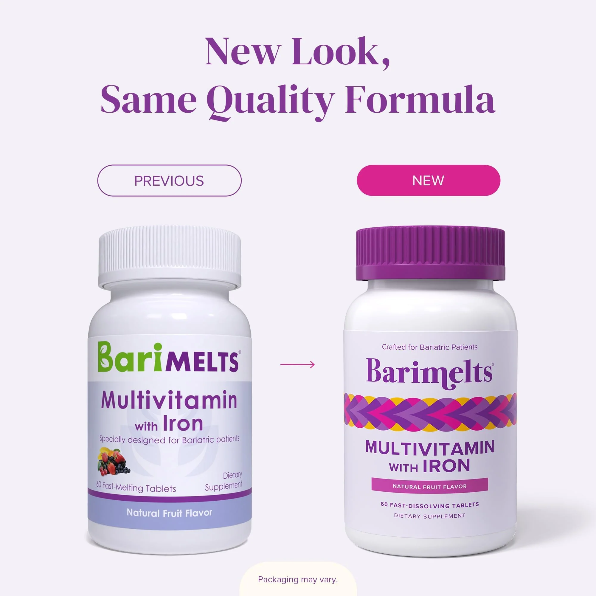BariMelts Bariatric Multivitamin with Iron – 60 Fast-Dissolving Tablets, Sugar-Free, Natural Fruit Flavor - Image 6