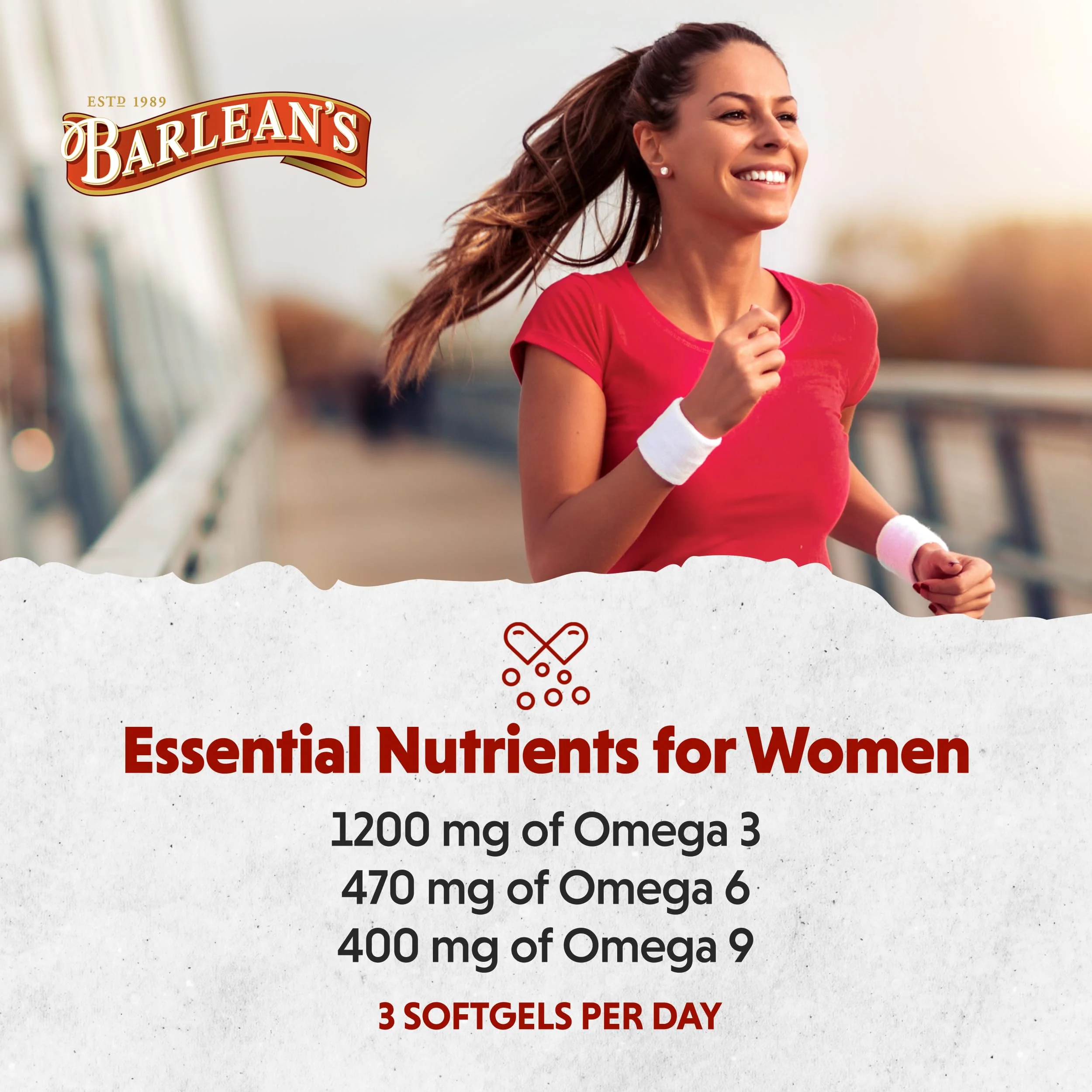 Barlean's Essential Woman: Hormone Balance with Omega 3-6-9, GLA (120 ct) - Image 6