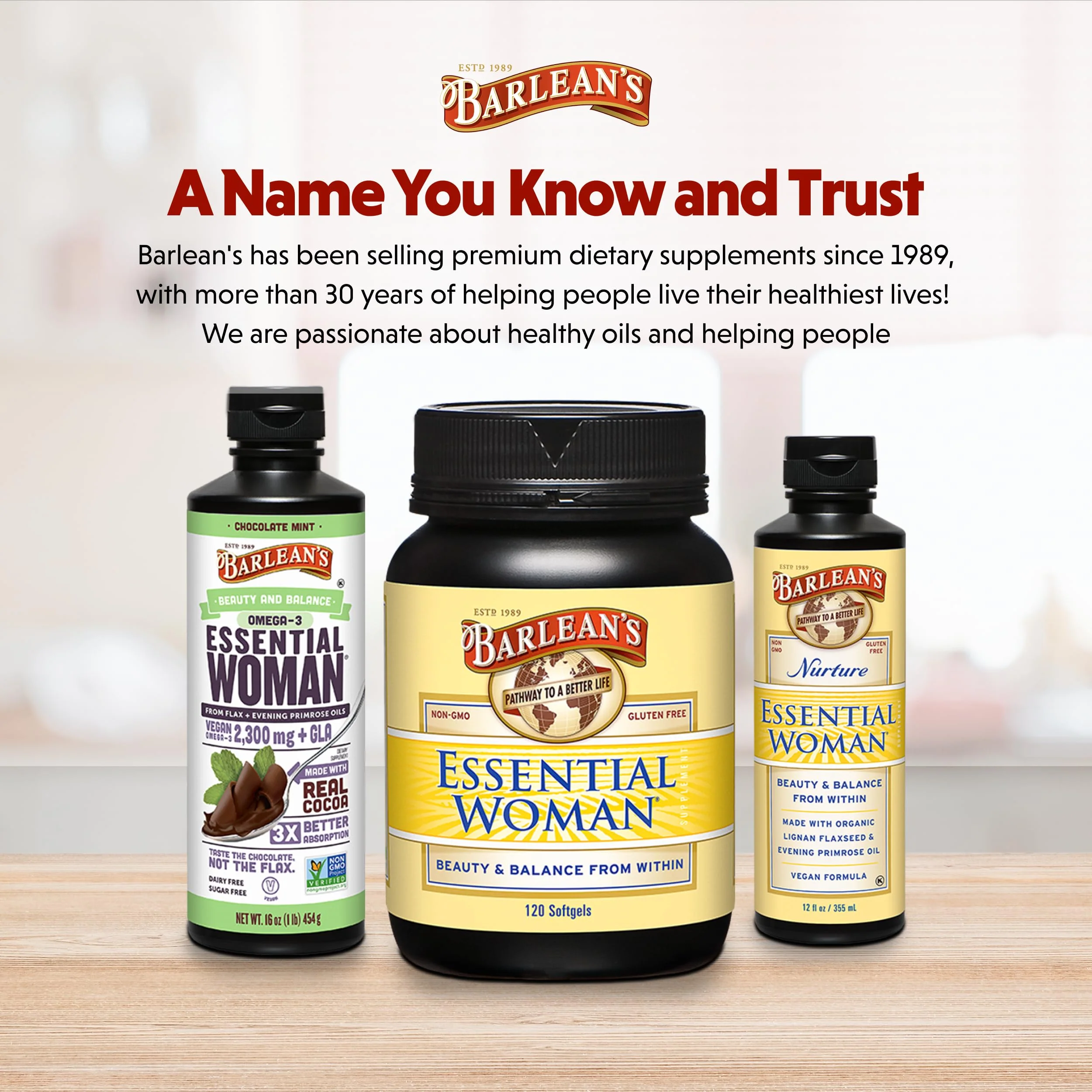 Barlean's Essential Woman: Hormone Balance with Omega 3-6-9, GLA (120 ct) - Image 7