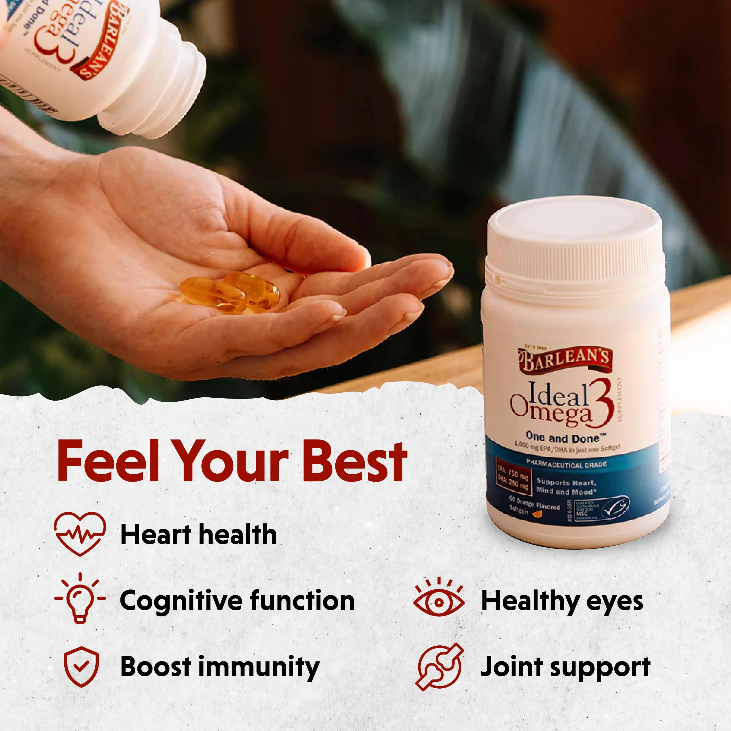 Barlean's Ideal Omega-3 Fish Oil Softgels 1000 mg – Orange Flavor, 60 ct - Image 11