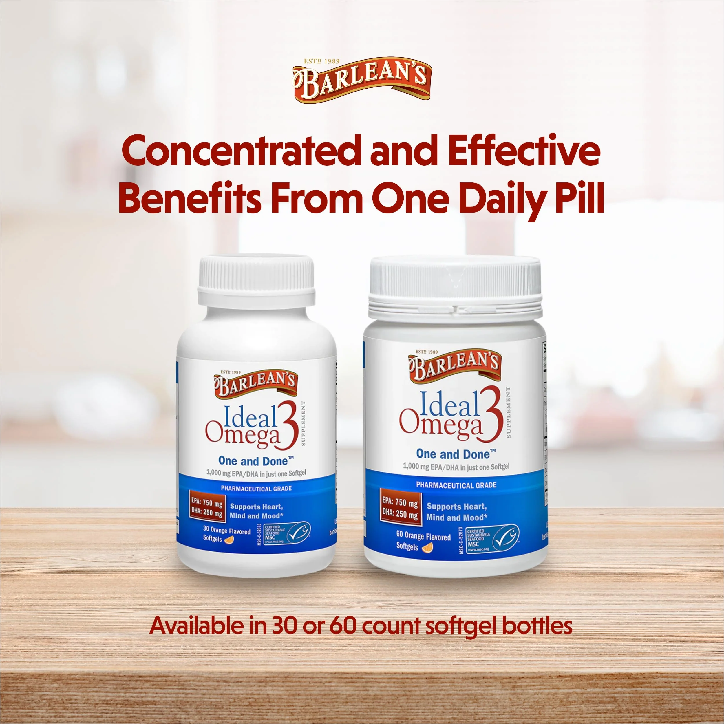 Barlean's Ideal Omega-3 Fish Oil Softgels 1000 mg – Orange Flavor, 60 ct - Image 14