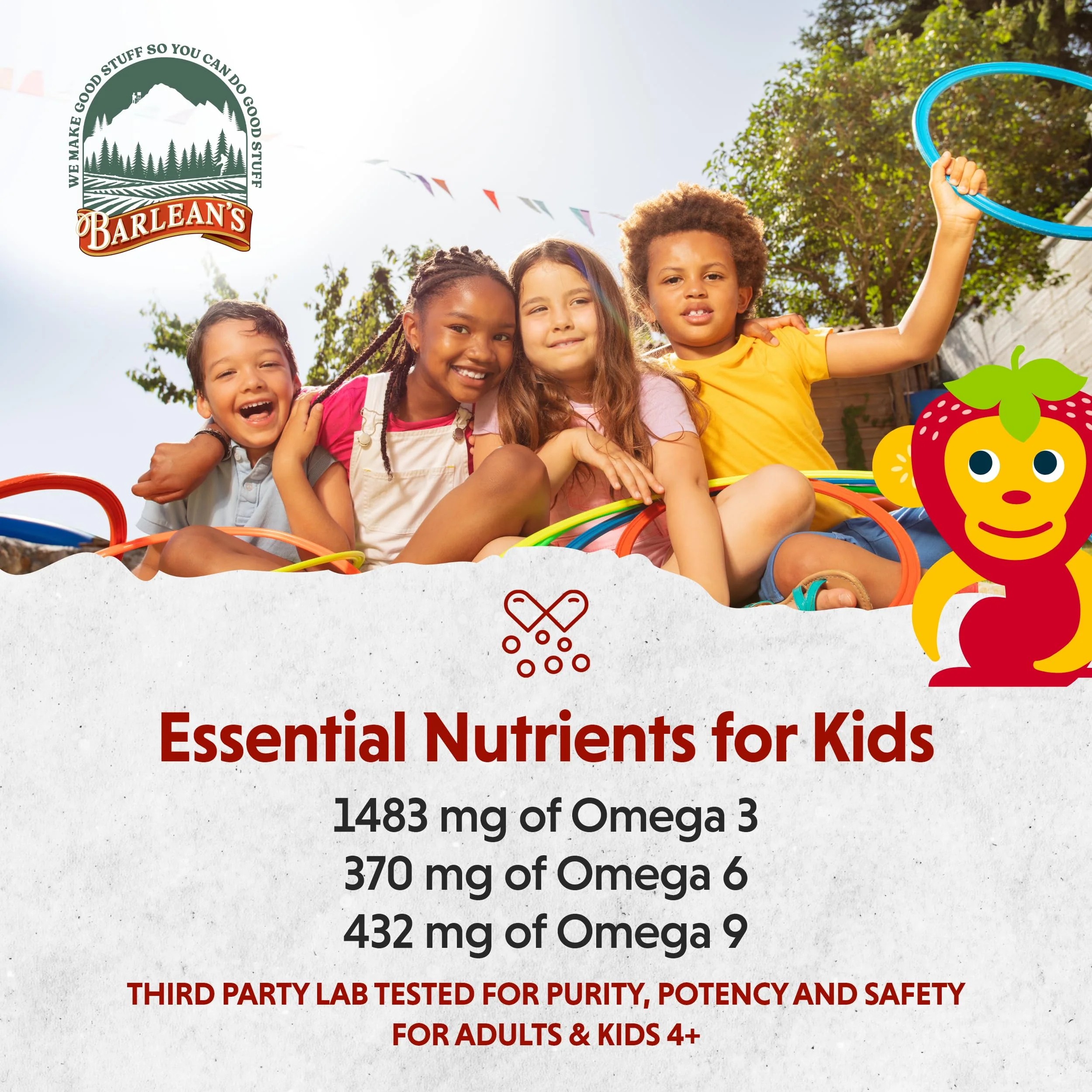 Barlean's Omega 3 Flaxseed Oil for Kids – Straw-Nana, 8 oz, 2-Pack - Image 5