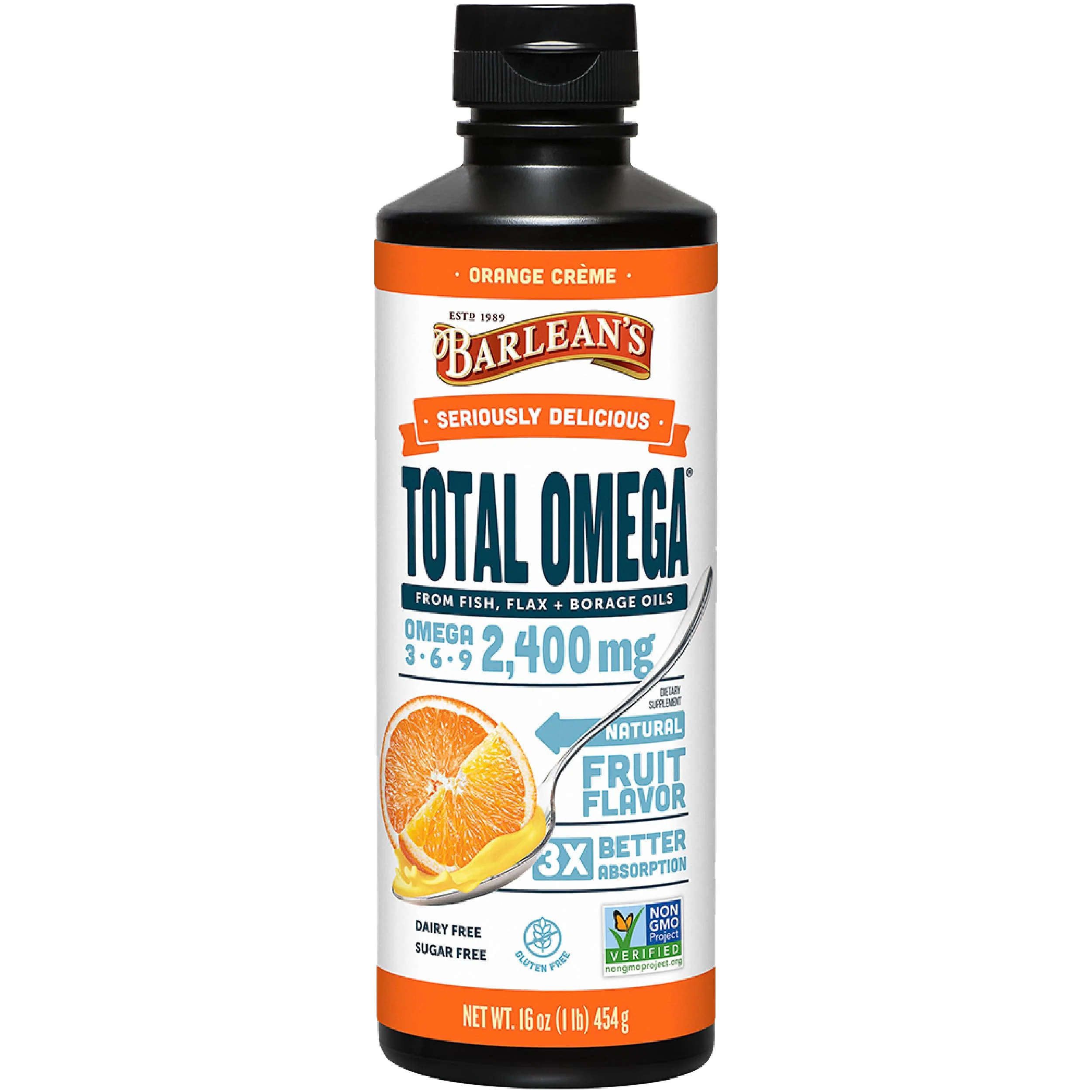 Barlean's Total Omega 3 6 9 Liquid – Orange Crème, 2,400 mg Omegas per Serving, 16 oz - Image 9