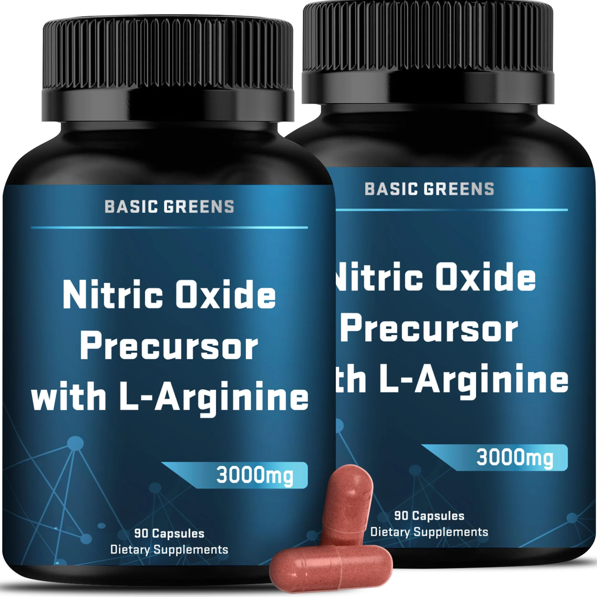 BASIC GREENS L-Arginine 3000mg – Vegan Nitric Oxide Booster for Endurance & Energy | 180 Capsules - Image 8
