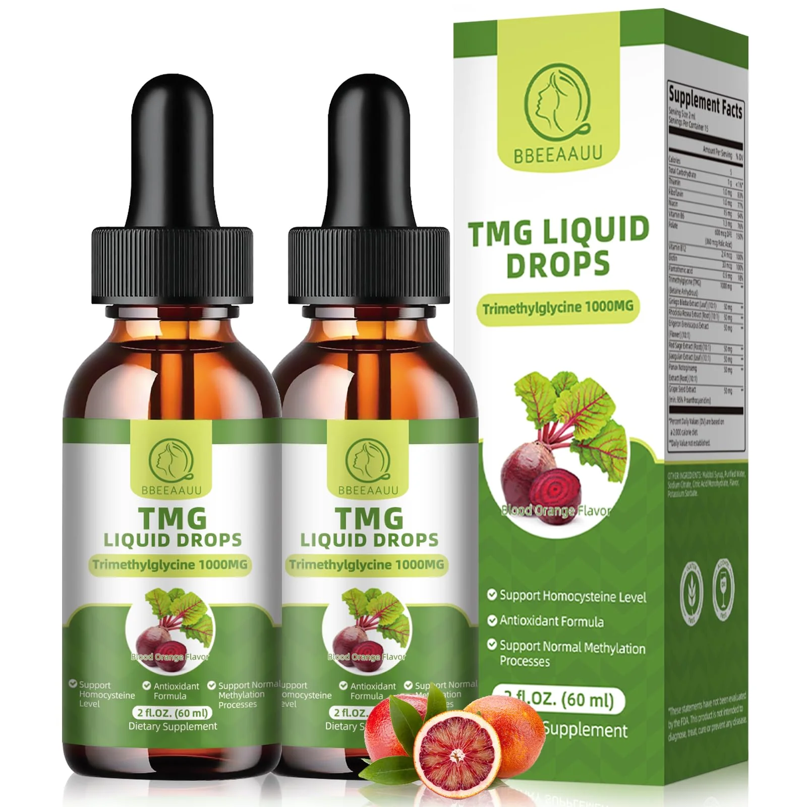 BBEEAAUU TMG Supplements 1000MG Liquid Drops – High-Absorption Betaine for Methylation, Liver & Cognitive Support - Image 9