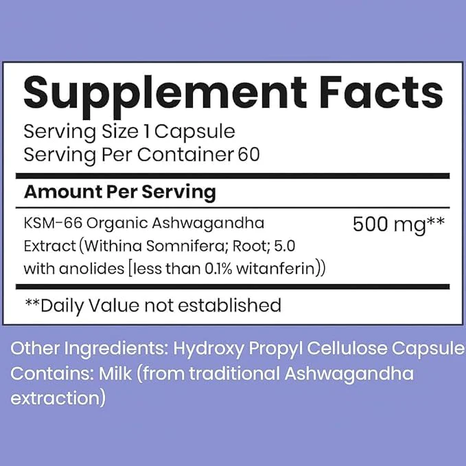 BBETTER KSM-66 Ashwagandha 500mg Capsules – Stress Relief & Mood Support | 120 Veg - Image 8