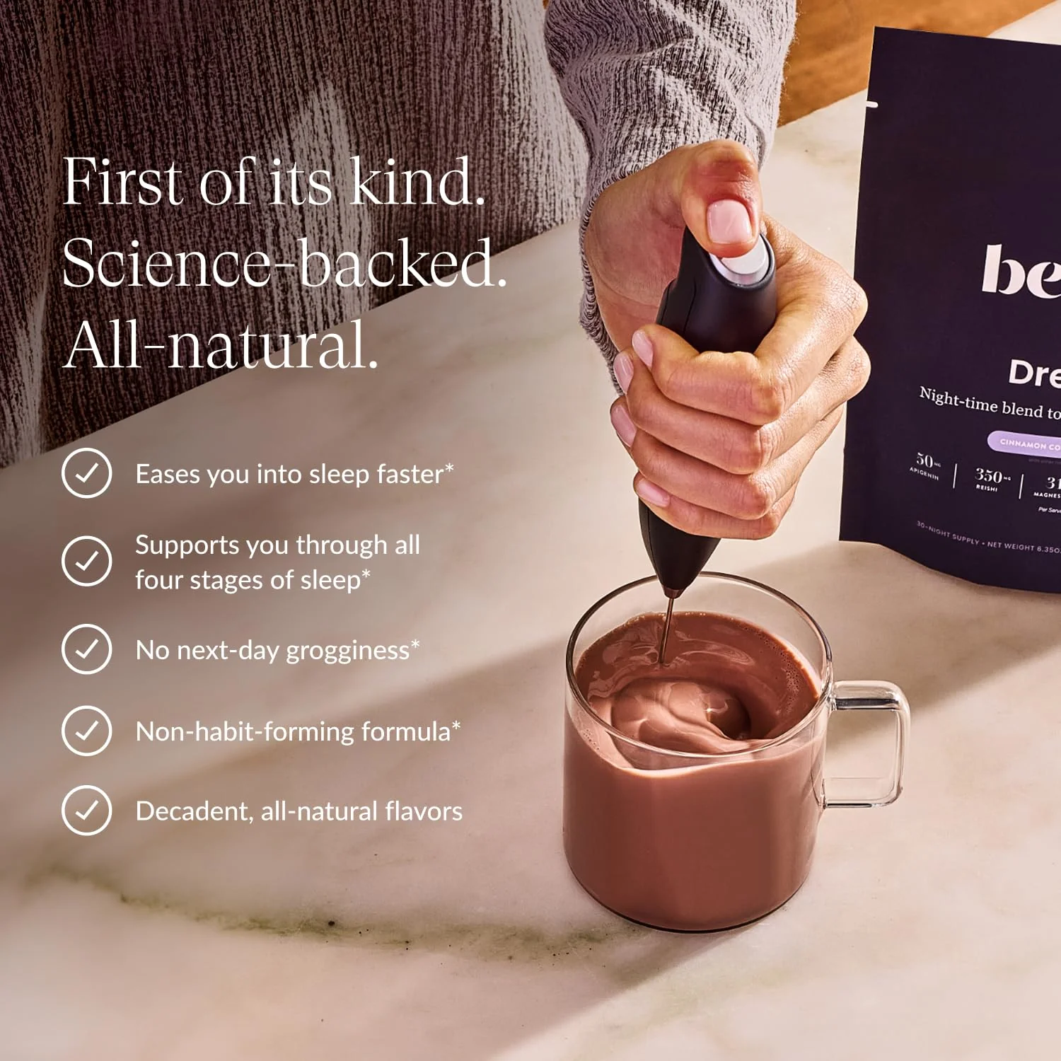 Beam Dream Sleep Powder – L-Theanine, Apigenin, Magnesium & Melatonin | Non-GMO, Third-Party Tested Sleep Support - Image 2