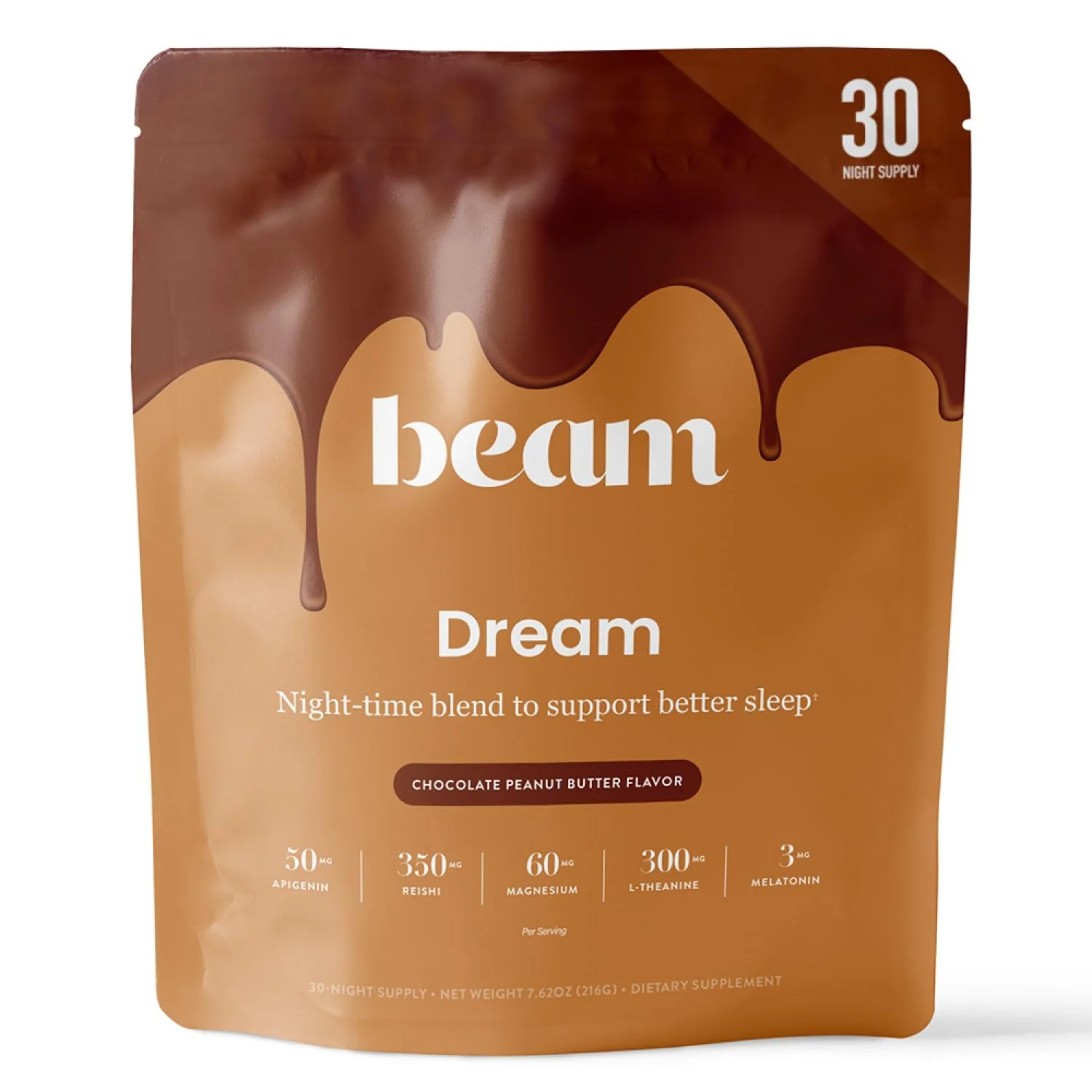 Beam Dream Sleep Powder – L-Theanine, Apigenin, Reishi & Magnesium | 30 Servings | Non-GMO - Image 10