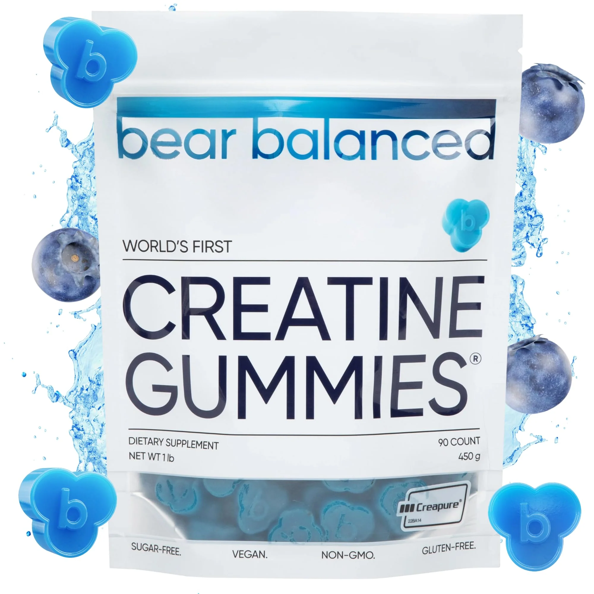 Bear Balanced Creatine Gummies – Creapure Creatine Monohydrate, L-Theanine, L-Tyrosine & B12 for Muscle, Focus & Energy | Sugar-Free, Low Calorie, Vegan - Image 10
