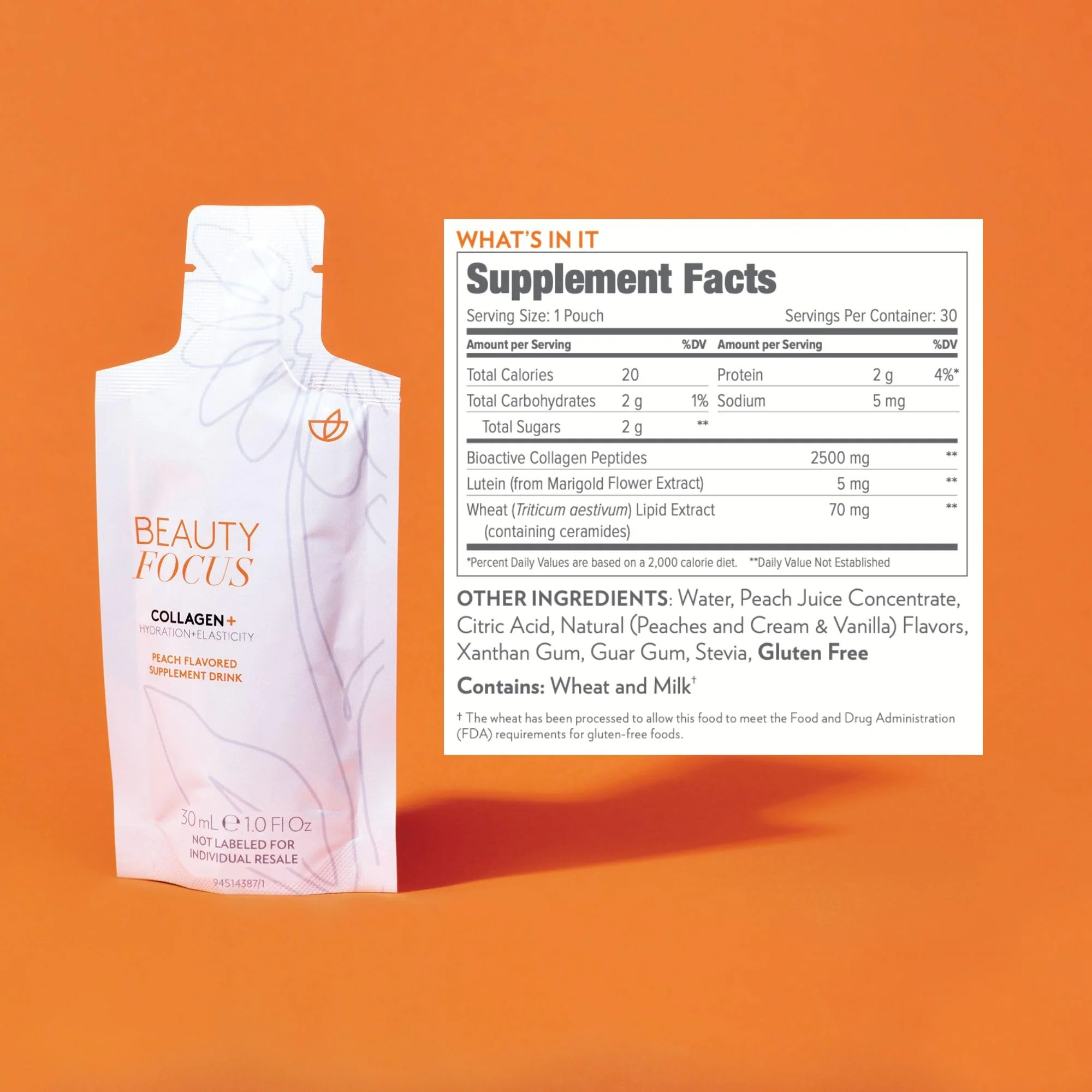 Beauty Focus Collagen Plus – Peach Flavor | 1.0 oz, 30 Packets | Skin Hydration & Hair Support - Image 18
