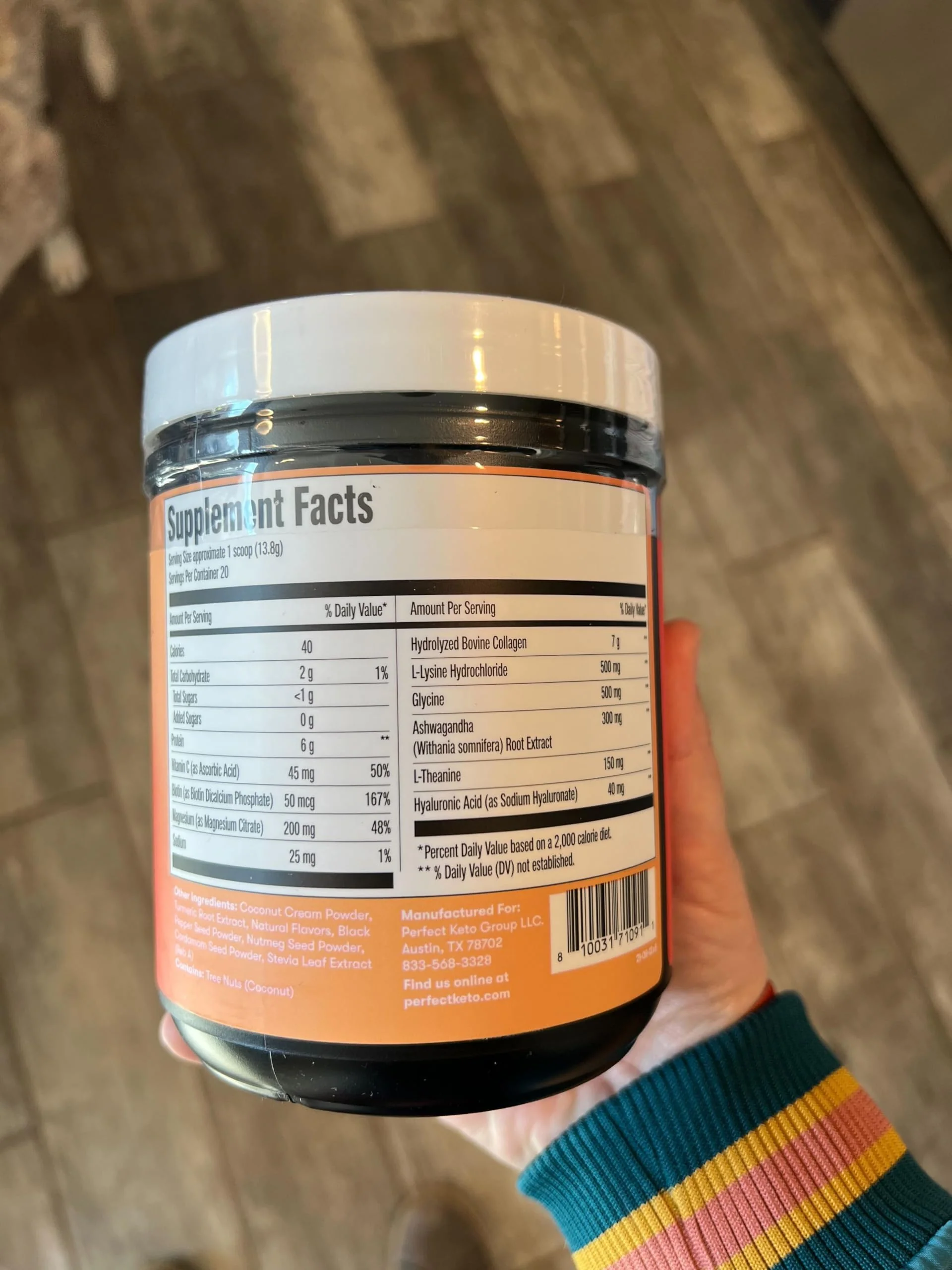 Beauty + Sleep Collagen Protein Powder – Turmeric Coconut Latte | Perfect Keto - Image 4