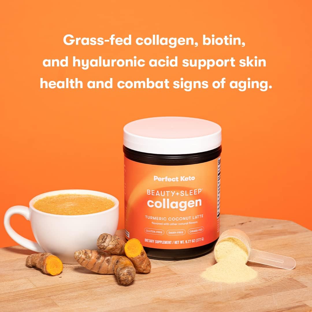 Beauty + Sleep Collagen Protein Powder – Turmeric Coconut Latte | Perfect Keto - Image 6