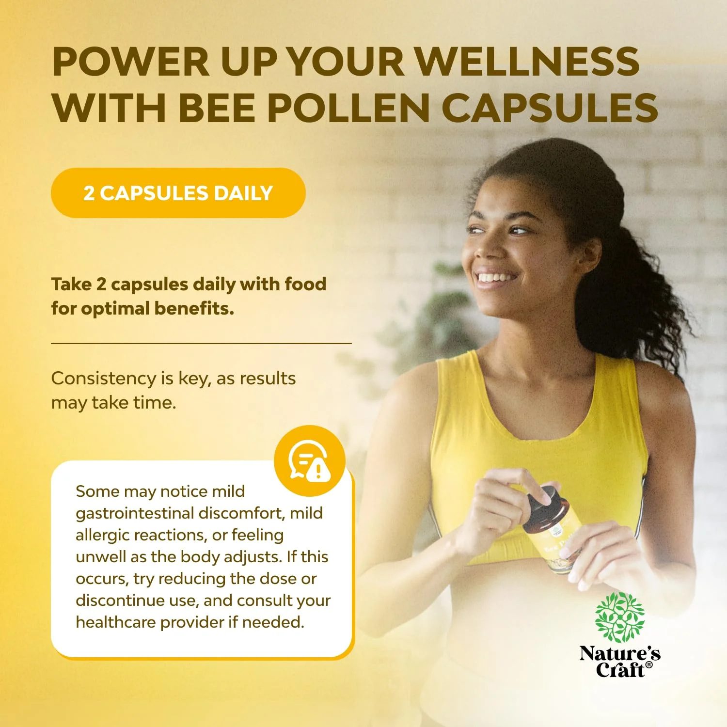 Bee Pollen Pills for Breast Growth - 180 Count, 1000mg | Bee Pollen Supplement with B Vitamins, Minerals & Enzymes | Vegetarian, Non-GMO & Gluten Free - Image 4