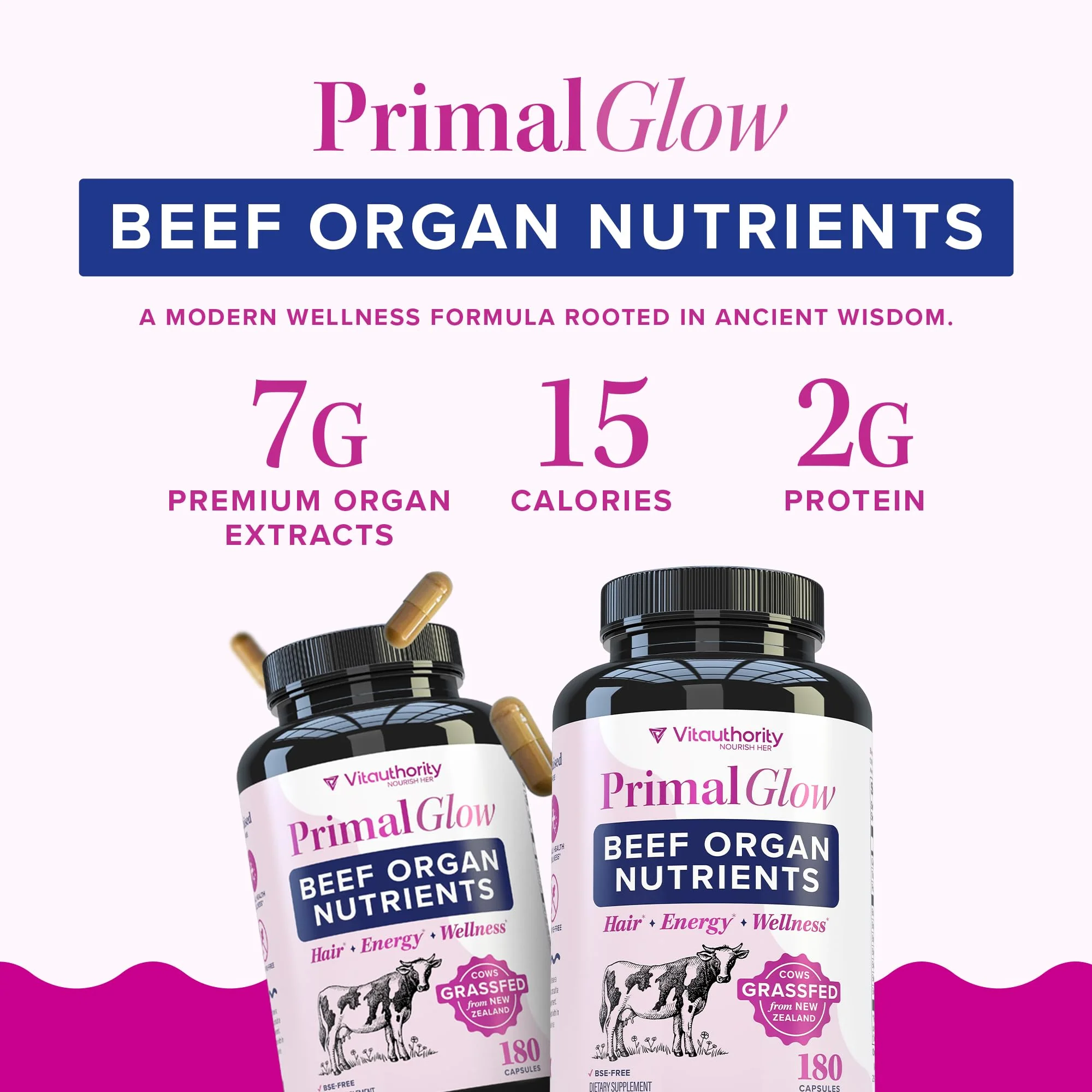 Beef Organ Supplement for Women | Grass-Fed NZ Bovine, 7 Organs, 30 Servings - Image 3