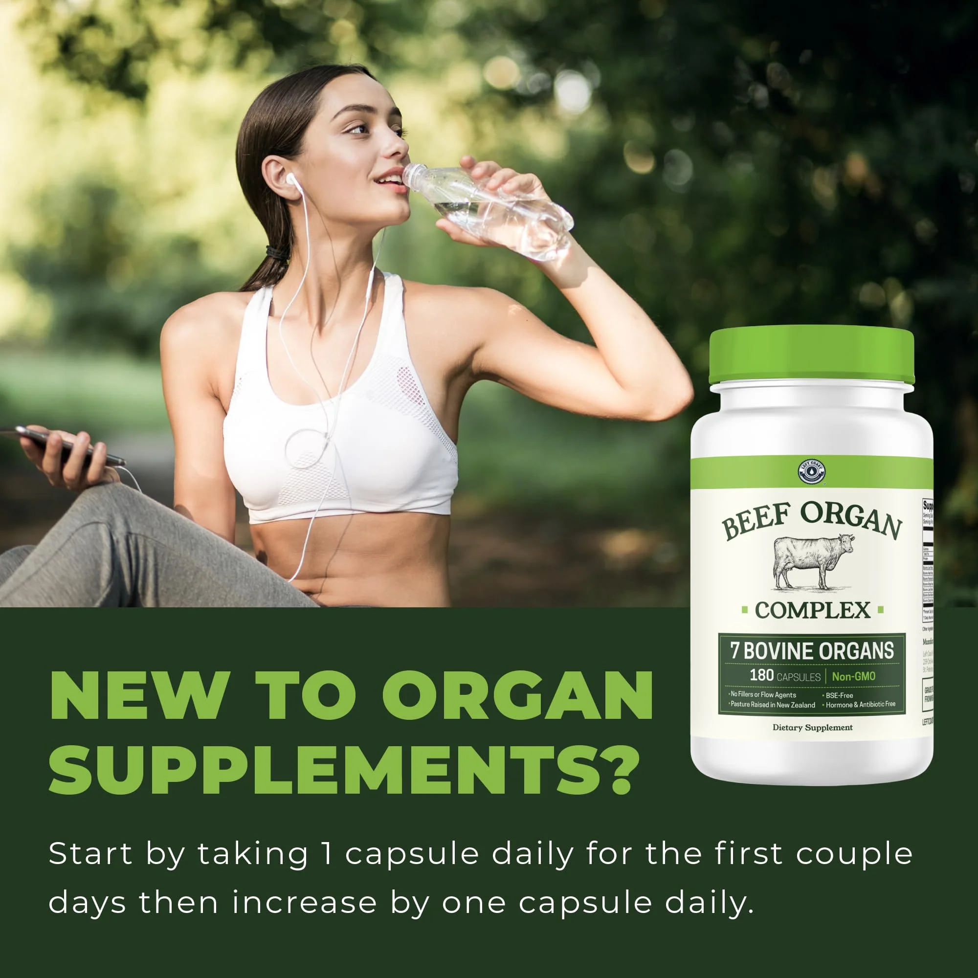 Beef Organ Supplement Grass Fed - 7-Organ NZ Complex | 180ct | Non-GMO - Image 3