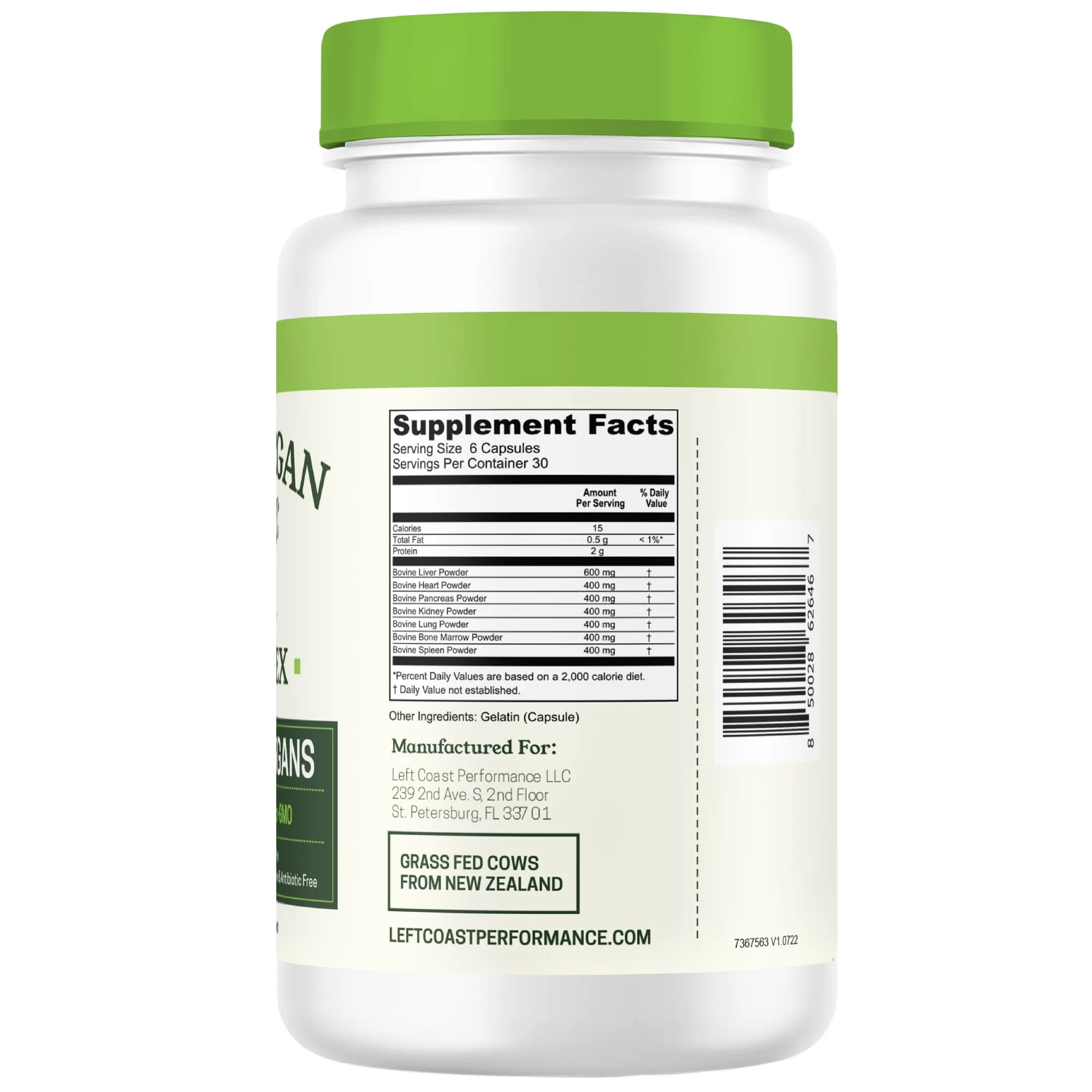 Beef Organ Supplement Grass Fed - 7-Organ NZ Complex | 180ct | Non-GMO - Image 9