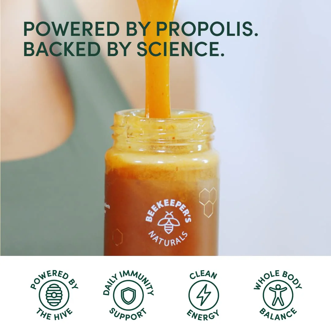 Beekeeper's Naturals Superfood Honey – Bee Pollen, Royal Jelly & Propolis (11.6 oz) - Image 11