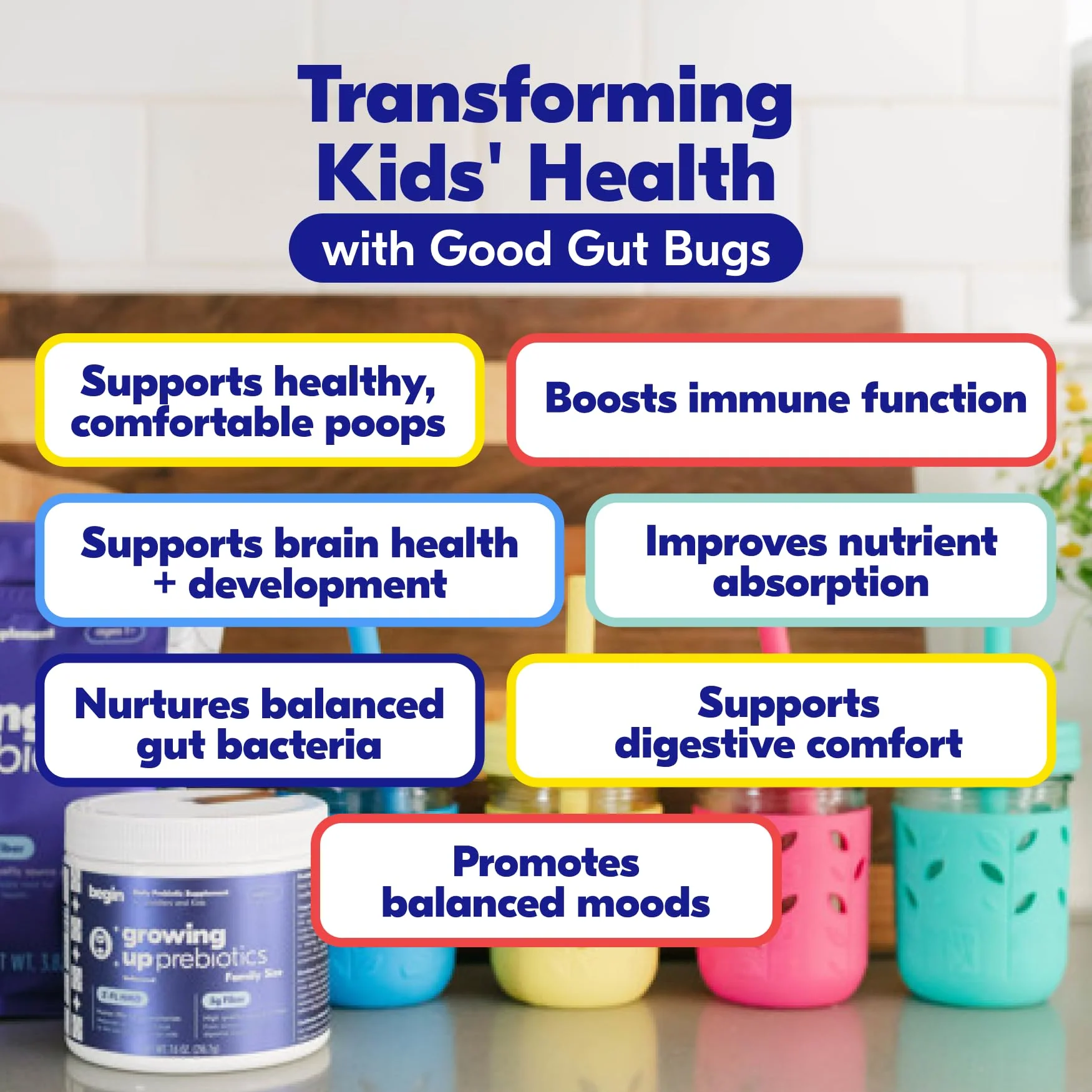 Begin Health Growing Up Prebiotics for Kids — 56-Pack, Unflavored Powder for Digestive Support - Image 14