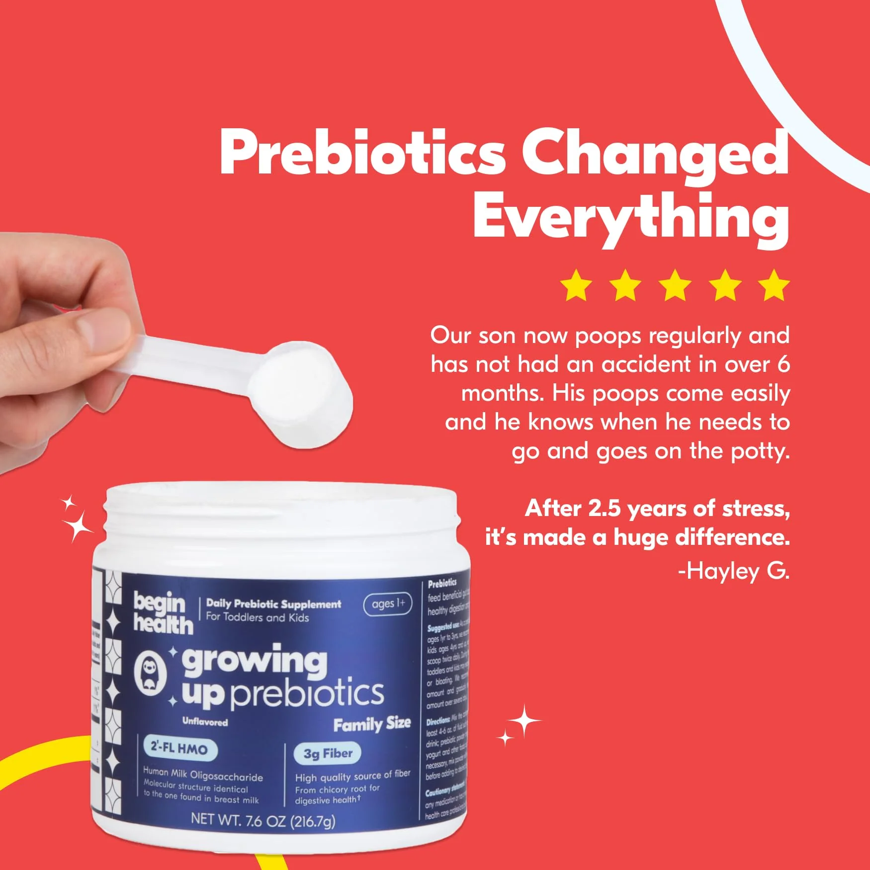 Begin Health Growing Up Prebiotics for Kids — 56-Pack, Unflavored Powder for Digestive Support - Image 15