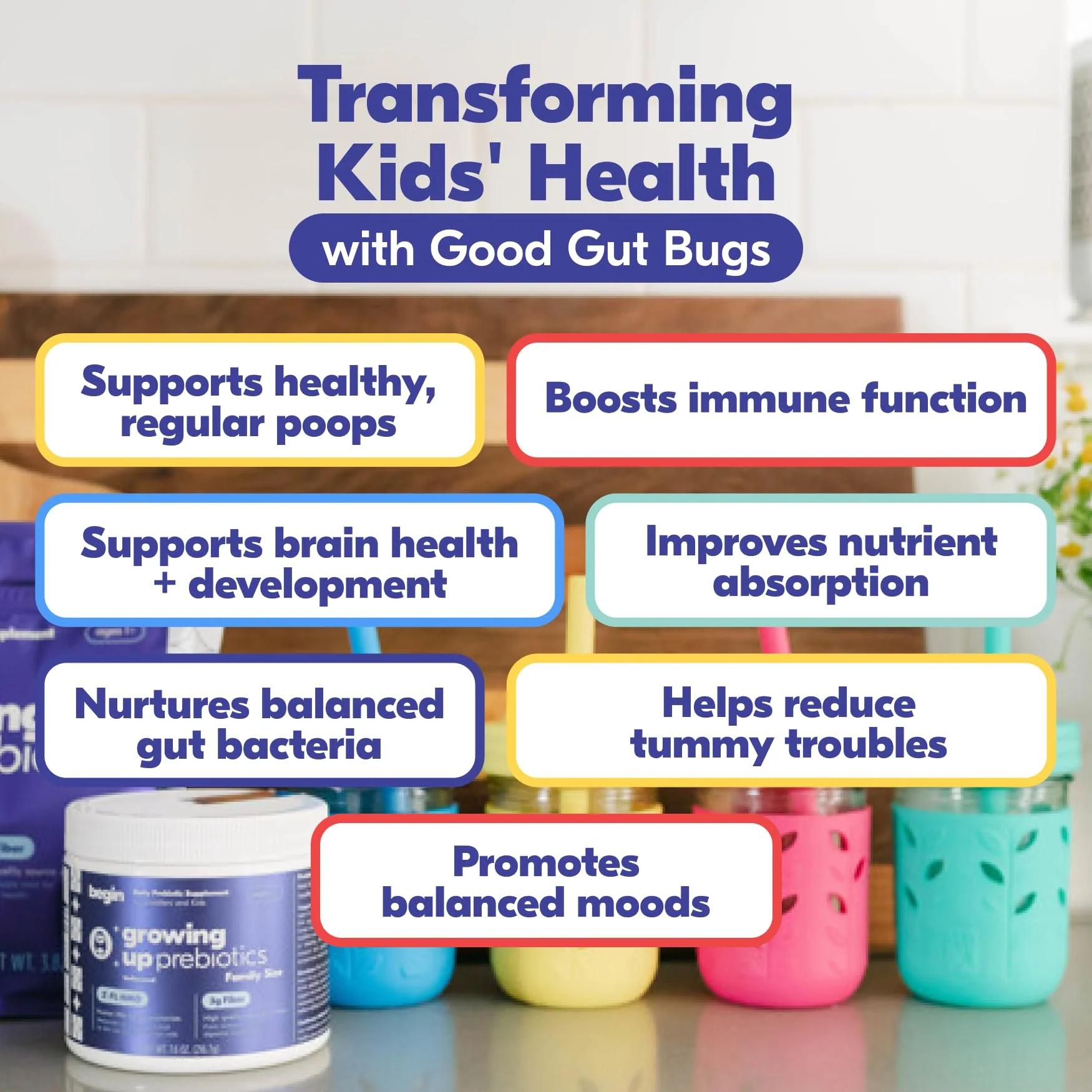 Begin Health Growing Up Prebiotics for Kids — 56-Pack, Unflavored Powder for Digestive Support - Image 7