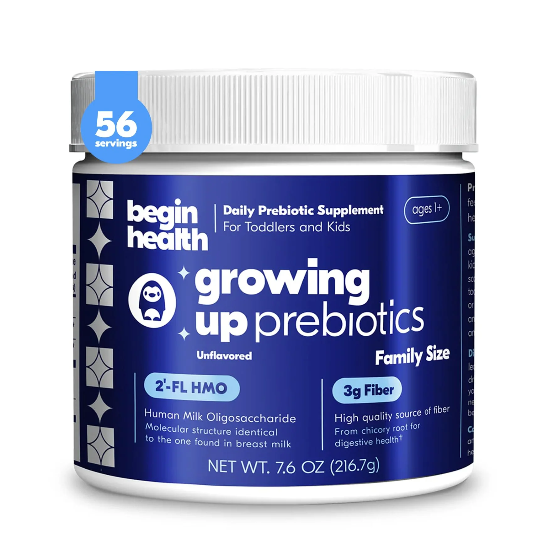 Begin Health Growing Up Prebiotics for Kids — 56-Pack, Unflavored Powder for Digestive Support - Image 9