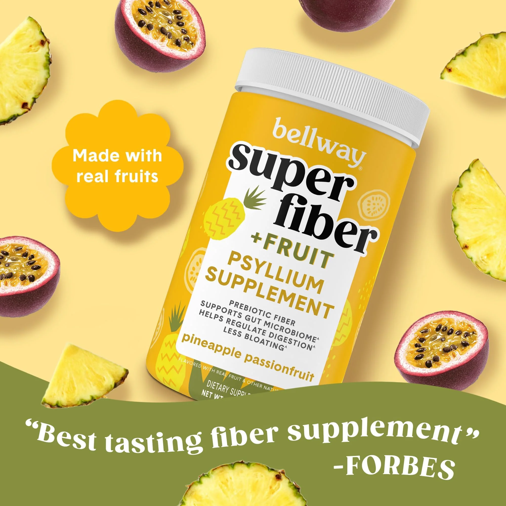 Bellway Super Fiber Powder + Fruit – Pineapple Passion (Sugar-Free Psyllium Husk Fiber) - Image 2