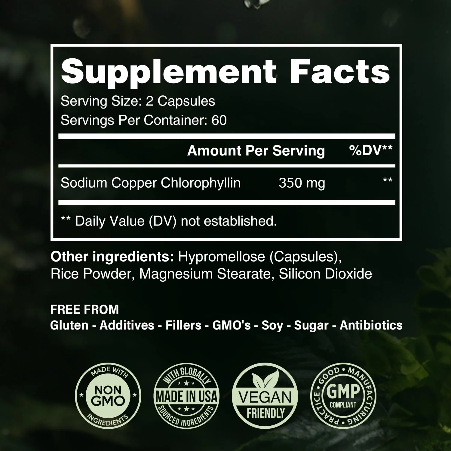 Benevolent Chlorophyll Capsules 350mg – 120 Caps | Natural, 20x Potency - Image 3
