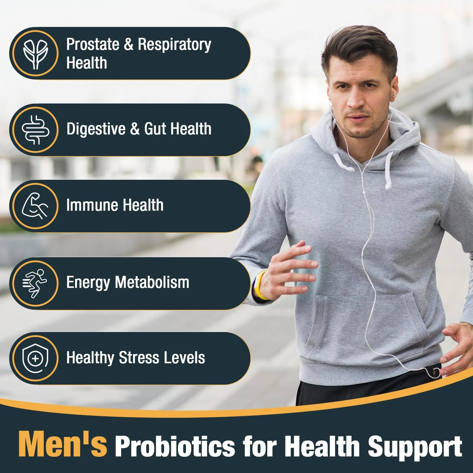 Besenify Probiotics for Men – 500B CFUs, 12 Strains, Turmeric & Cranberry, 240 Capsules - Image 10