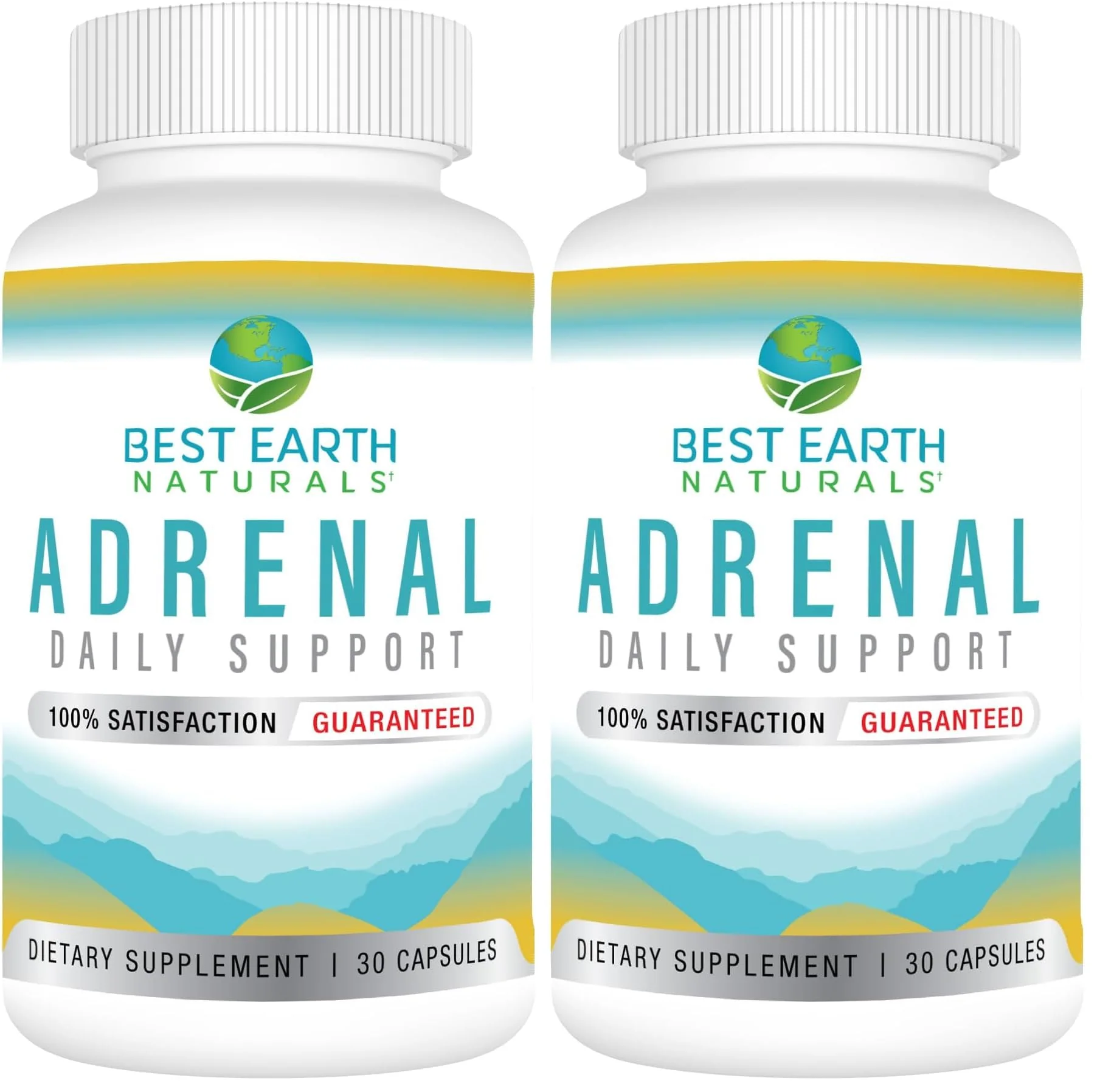 Best Earth Naturals Adrenal Support for Adults – Cortisol & Energy (30 Day Pack 2)