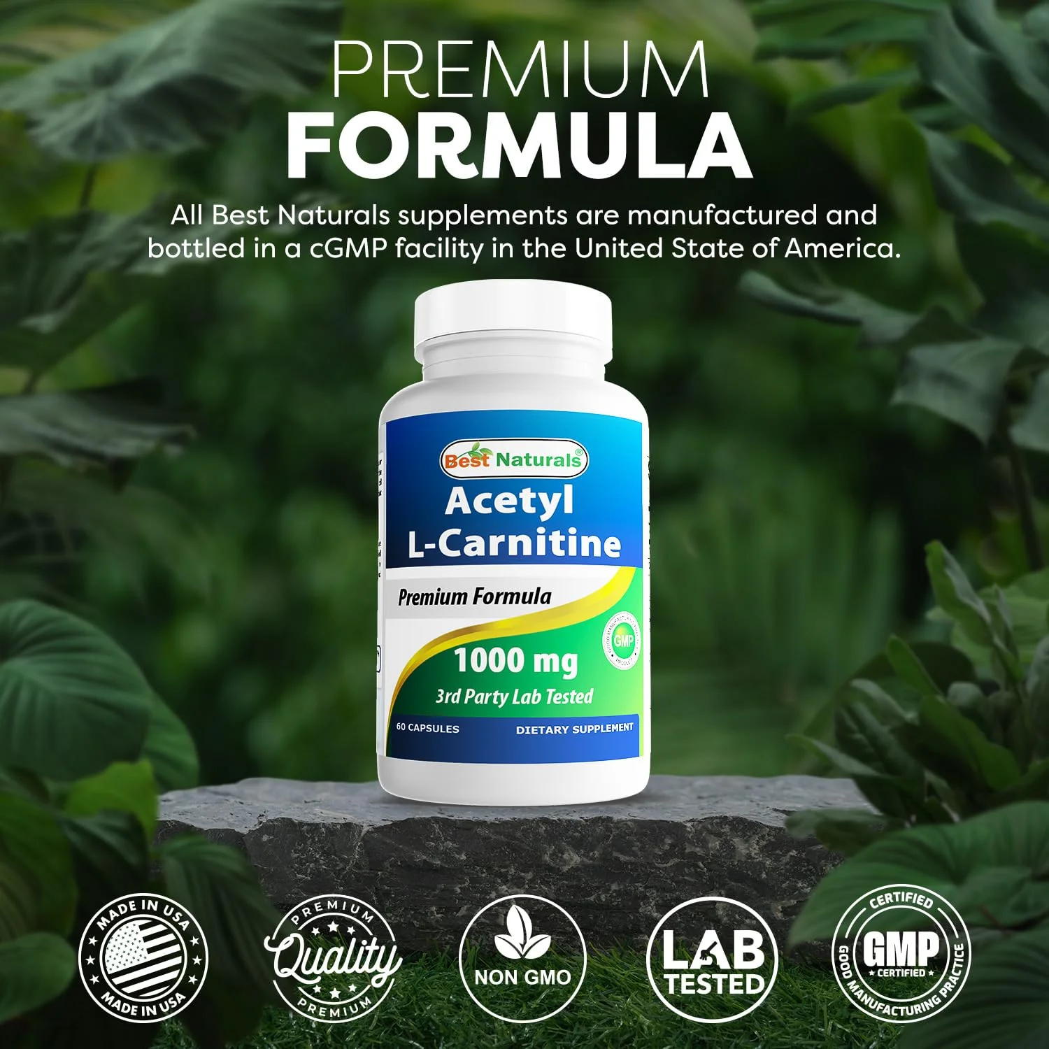 Best Naturals Acetyl L-Carnitine 1000 mg – 60 Capsules (Pack of 3) - Image 5