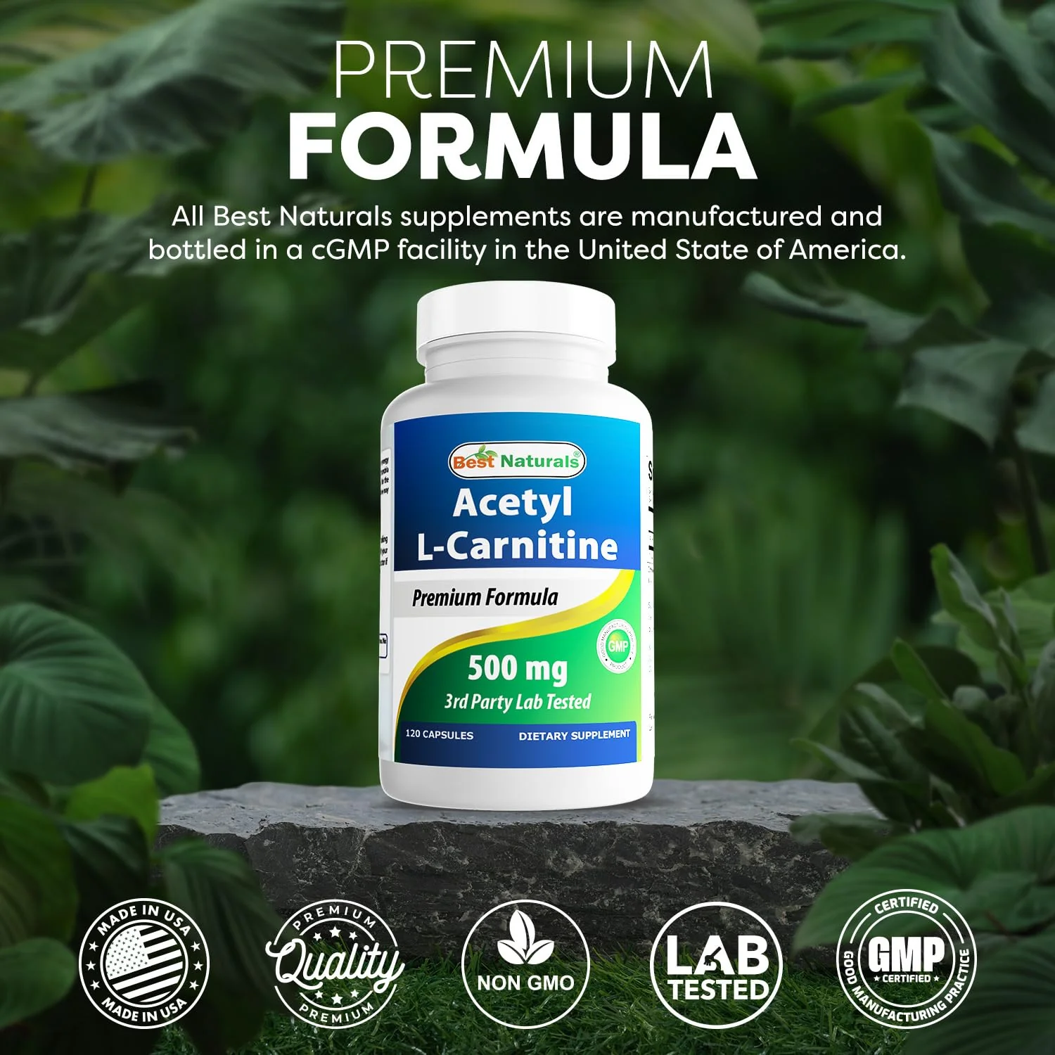 Best Naturals Acetyl L-Carnitine 500mg – 120 Servings (3 Pack) | Non-GMO & Gluten Free - Image 5