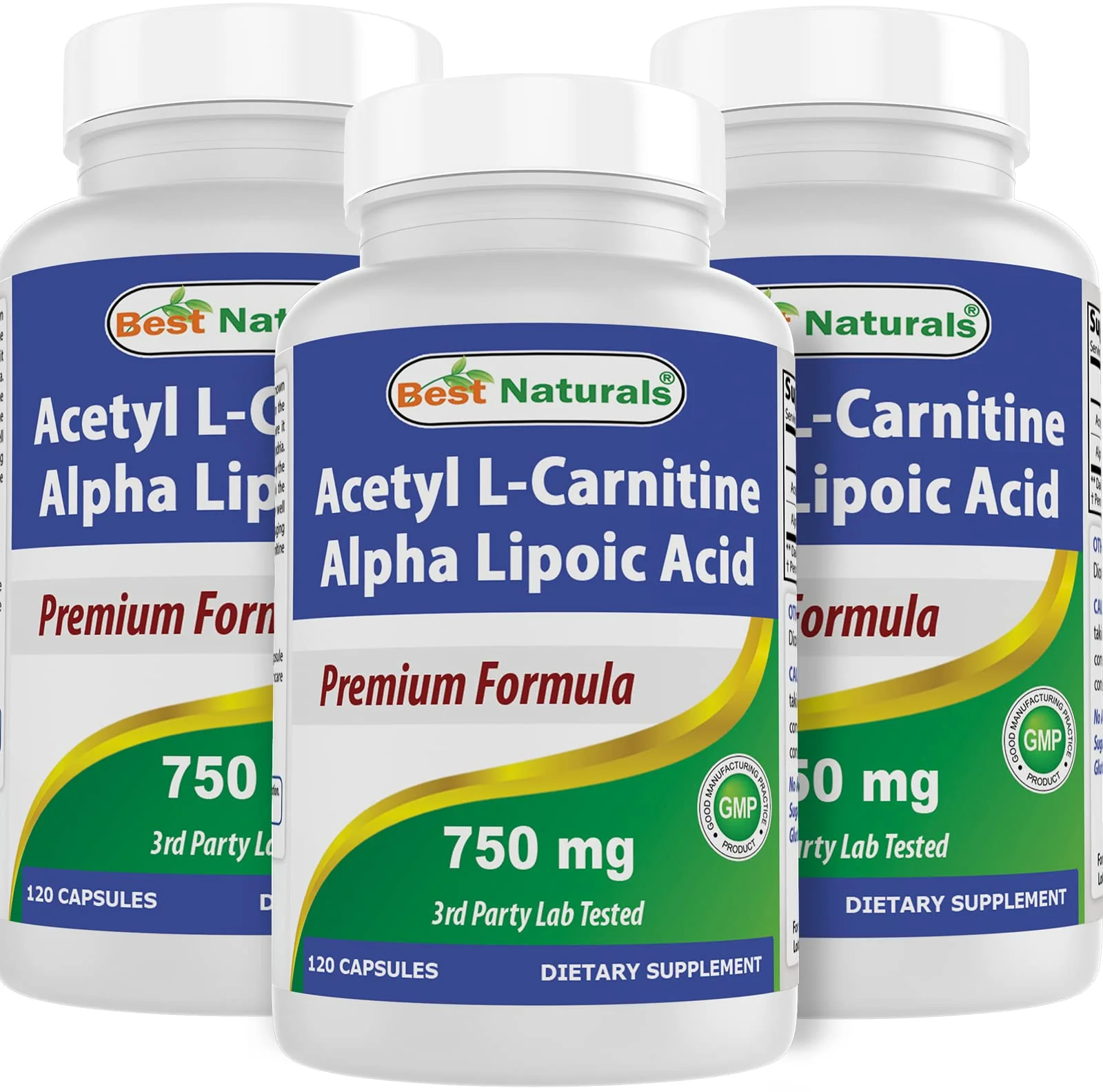 Best Naturals Acetyl L-Carnitine & Alpha Lipoic Acid 750 mg – 360 Count (3 x 120) - Image 8