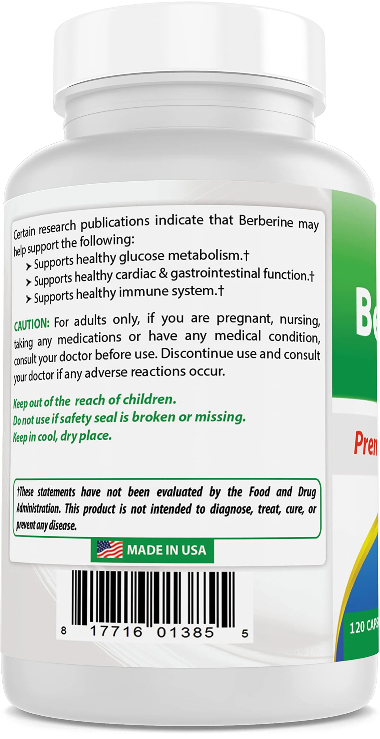 Best Naturals Berberine Plus 1000 mg/Serving - 120 Capsules (120 Count Pack of 3) - Image 7