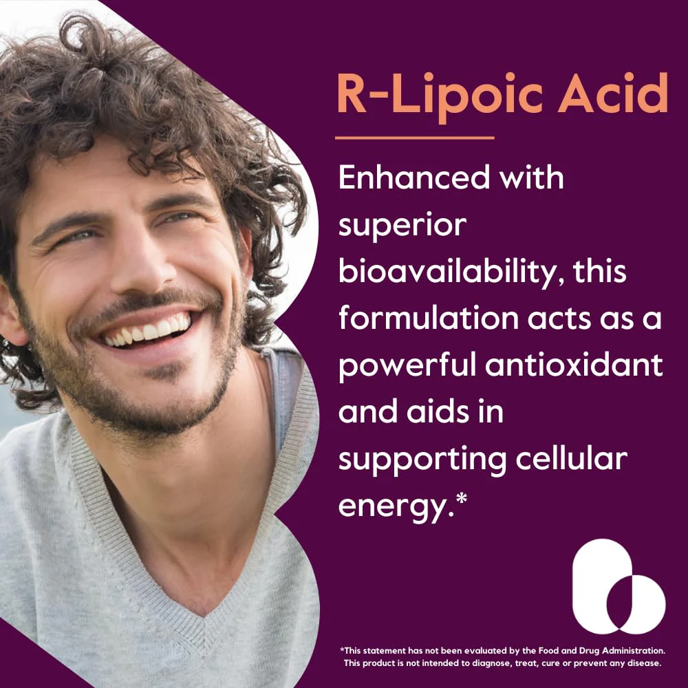 BESTVITE R-Lipoic Acid 200mg Stabilized with Bio-Enhanced Na-RLA (120 Vegetarian Capsules)(60x2) - No Stearates - No Fillers - Vegan - Gluten Free - Non GMO - Image 2