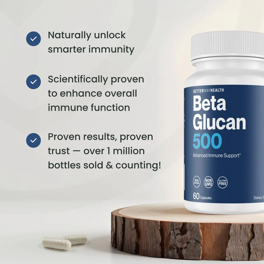 Better Way Health Advanced Immune Readiness Beta Glucan 500 — 500mg, 60 Capsules (Pack of 2) - Image 5