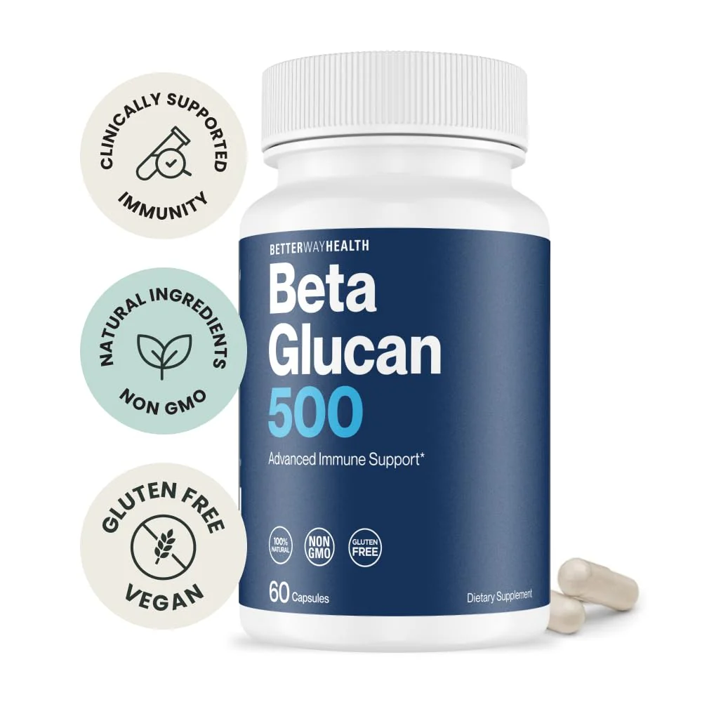 Better Way Health Beta Glucan 500 - Highly Purified 1,3/1,6 Glucan, 500 mg, 60 Capsules - Image 10